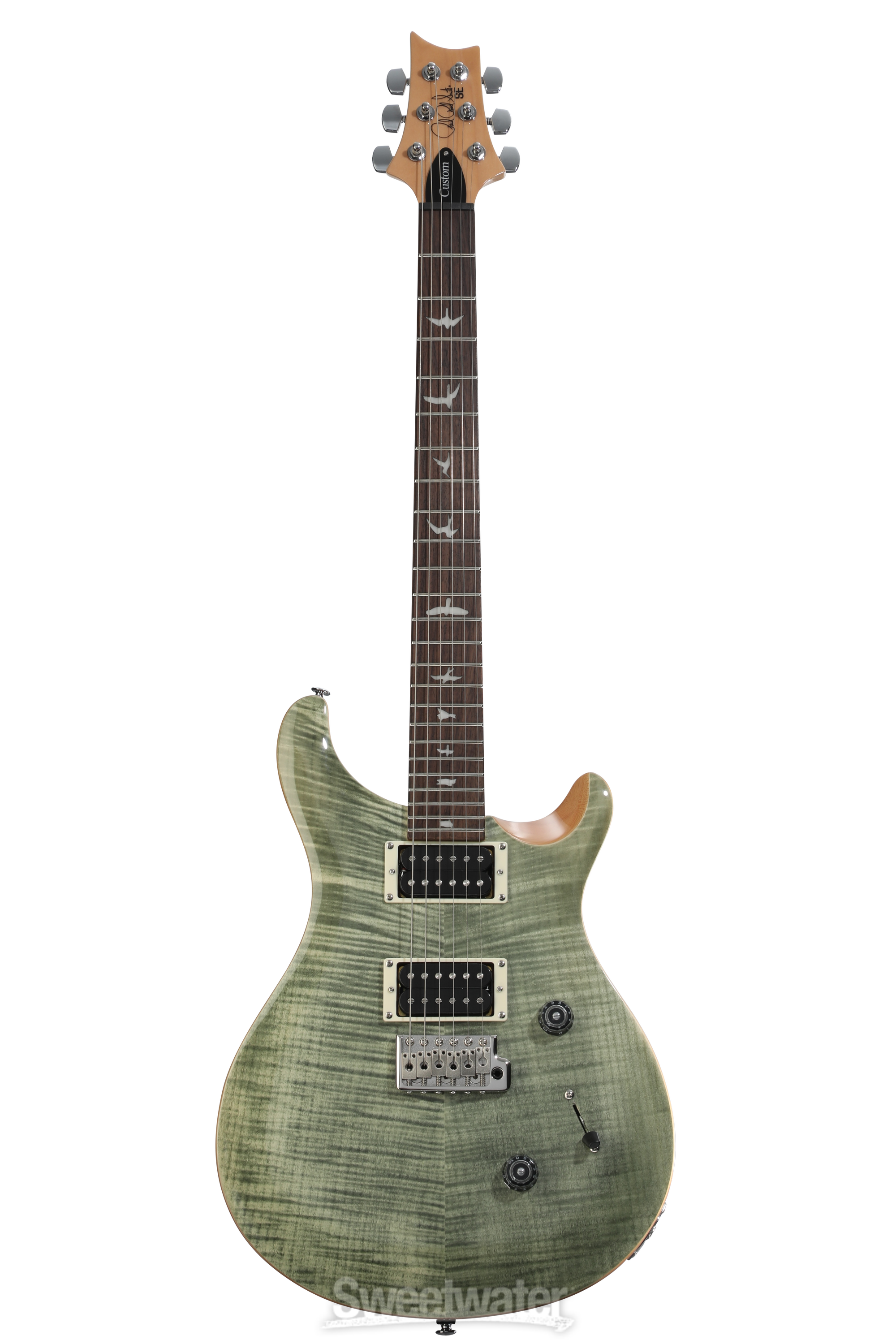 PRS SE Custom 24 Electric Guitar - Trampas Green, Sweetwater Exclusive PRS SE Custom 24 Electric Guitar - Trampas Green, Sweetwater Exclusive