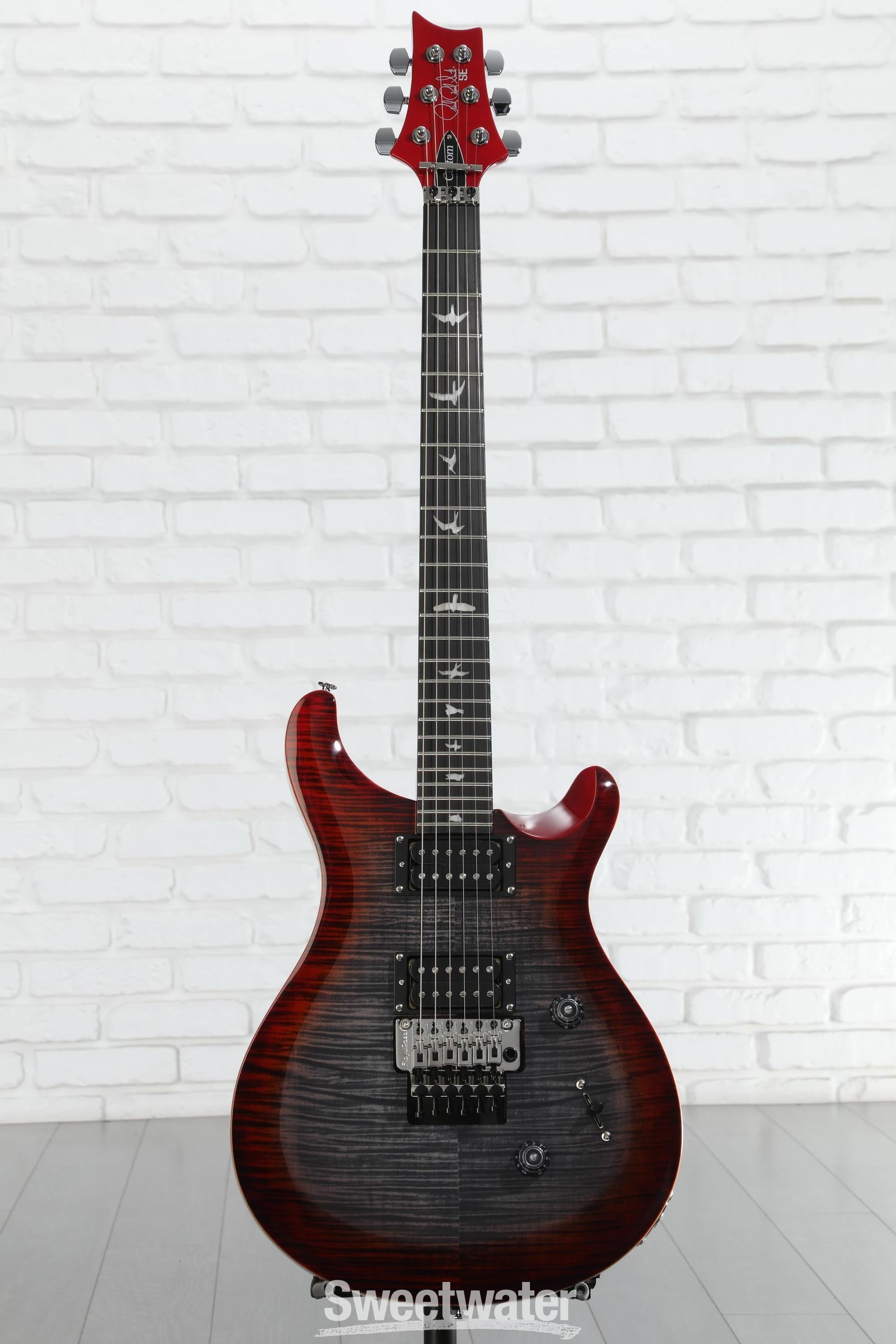 PRS SE Custom 24 Floyd Electric Guitar - Charcoal Cherry