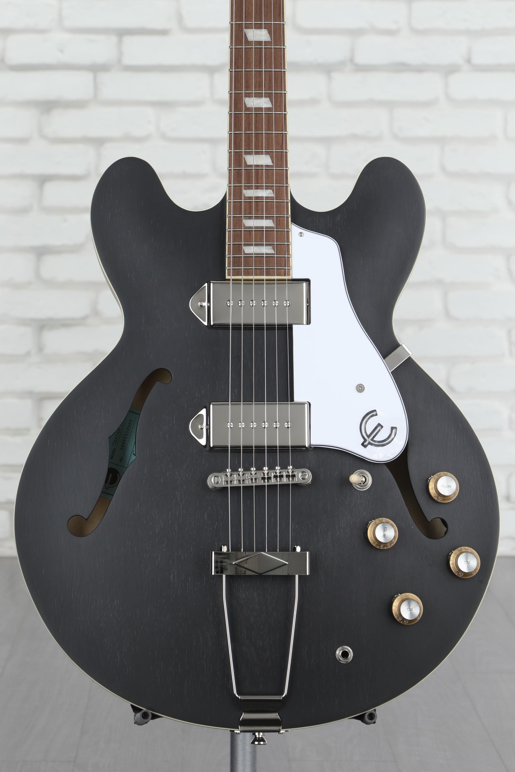 Epiphone Casino Worn Hollowbody - Worn Ebony Reviews | Sweetwater