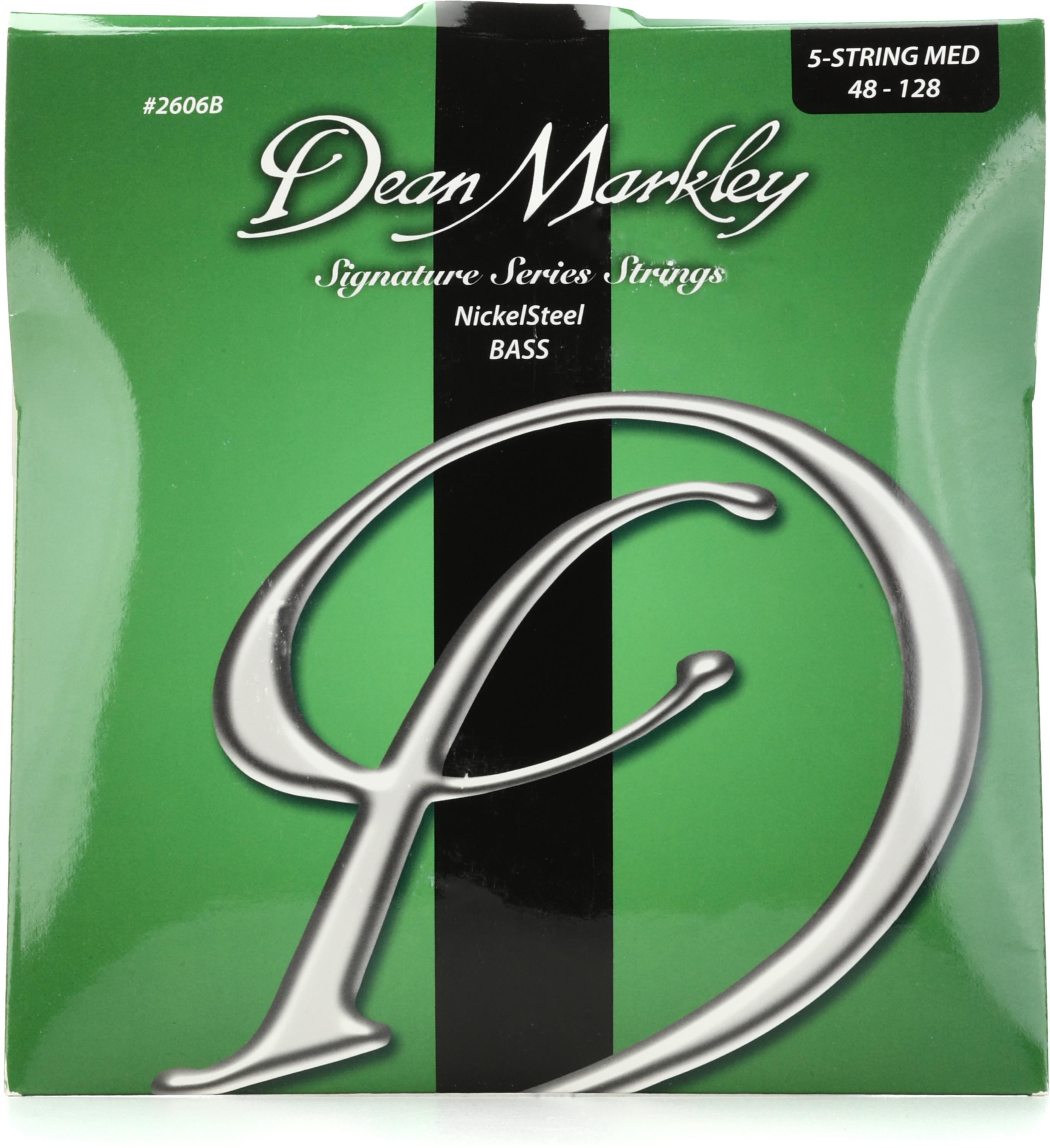 Bundled Item: Dean Markley NickelSteel Signature Series Bass Guitar Strings - Medium, 5-string .048-.128