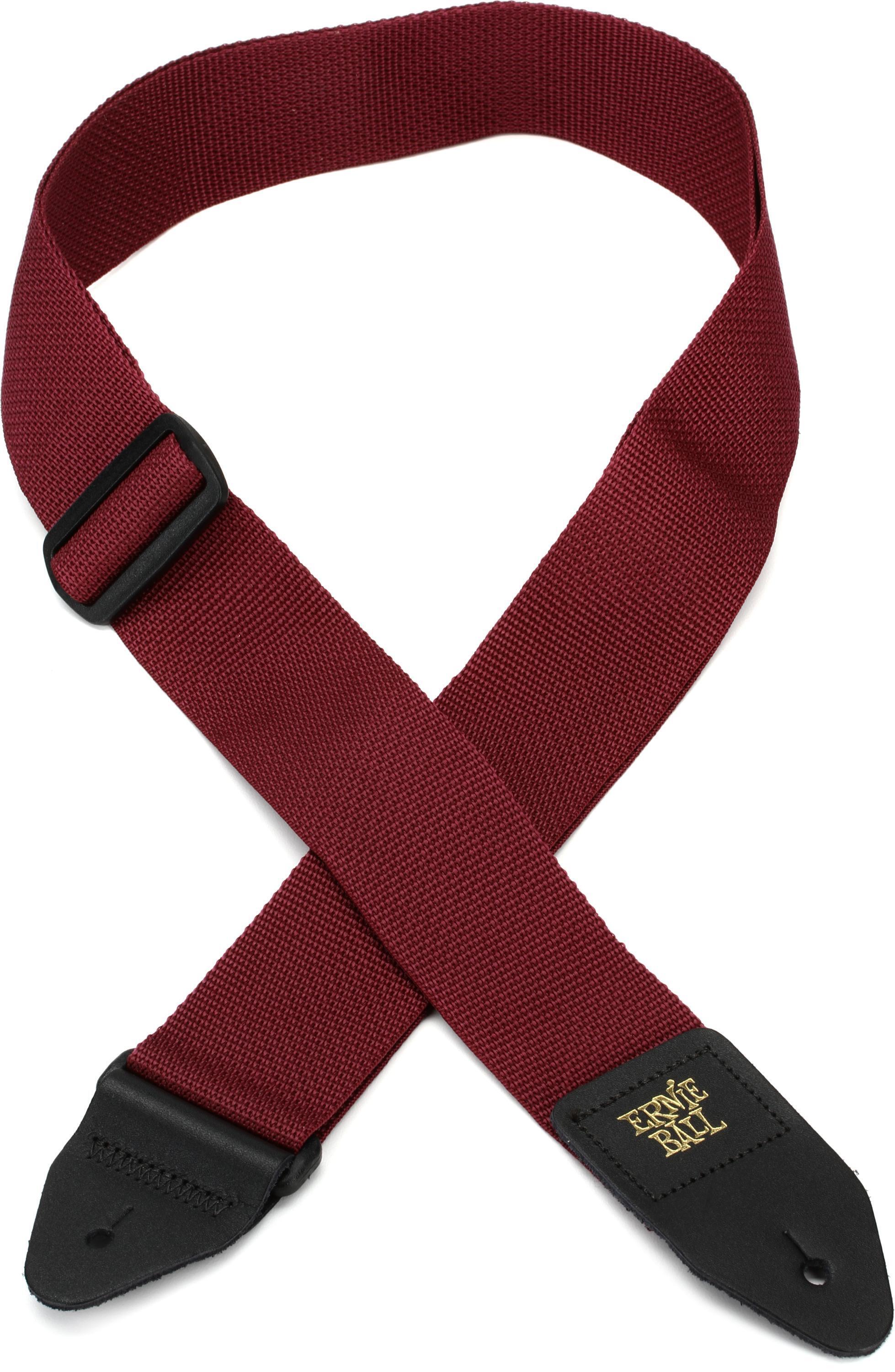 Photo of Ernie Ball Polypro Guitar Strap - Burgundy