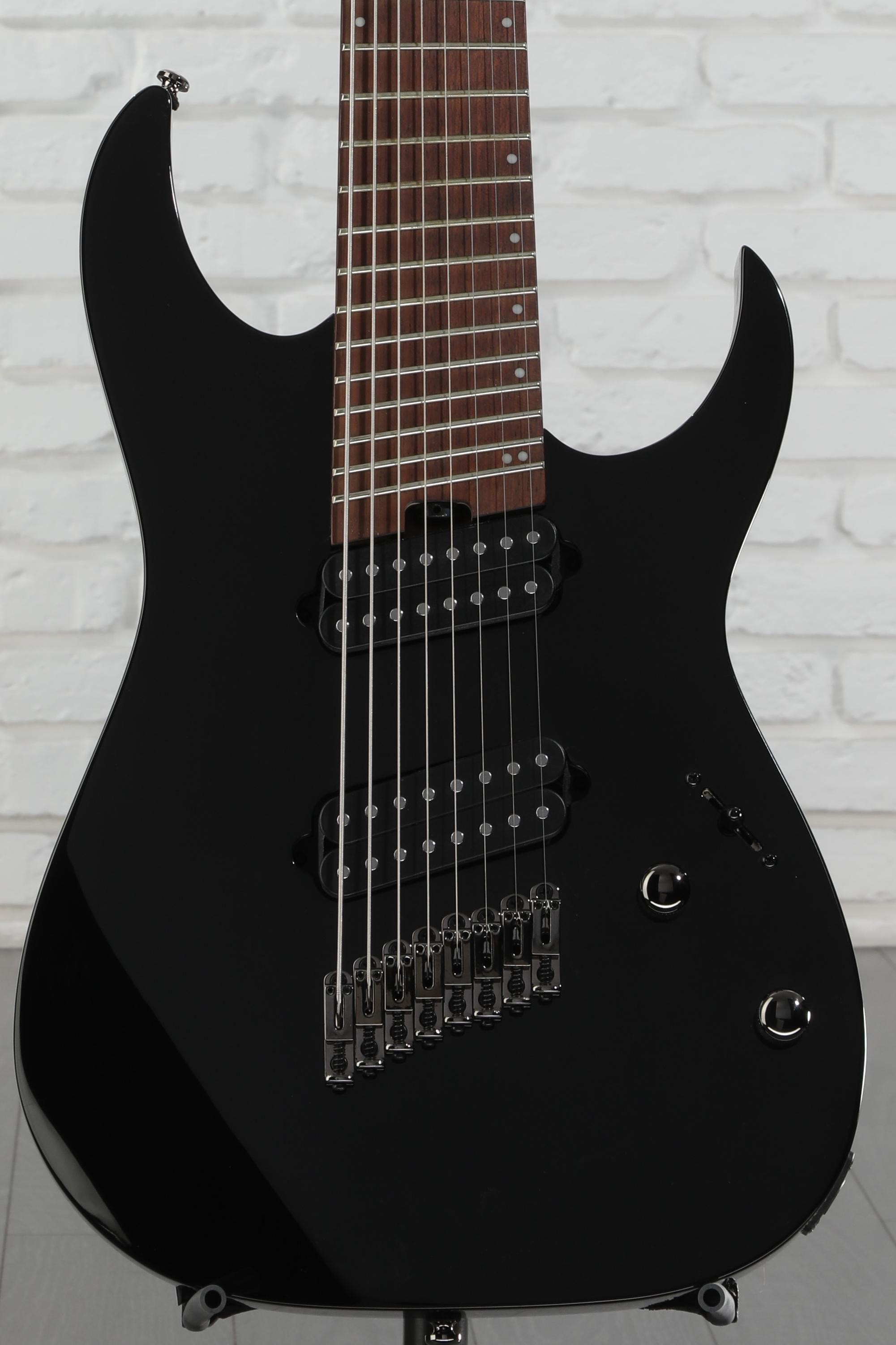 Ibanez RGMS8-BK ケース、ストラップ付き 8弦ギター Ibanez RG Standard RGMS8 Multi-scale 8-string Electric