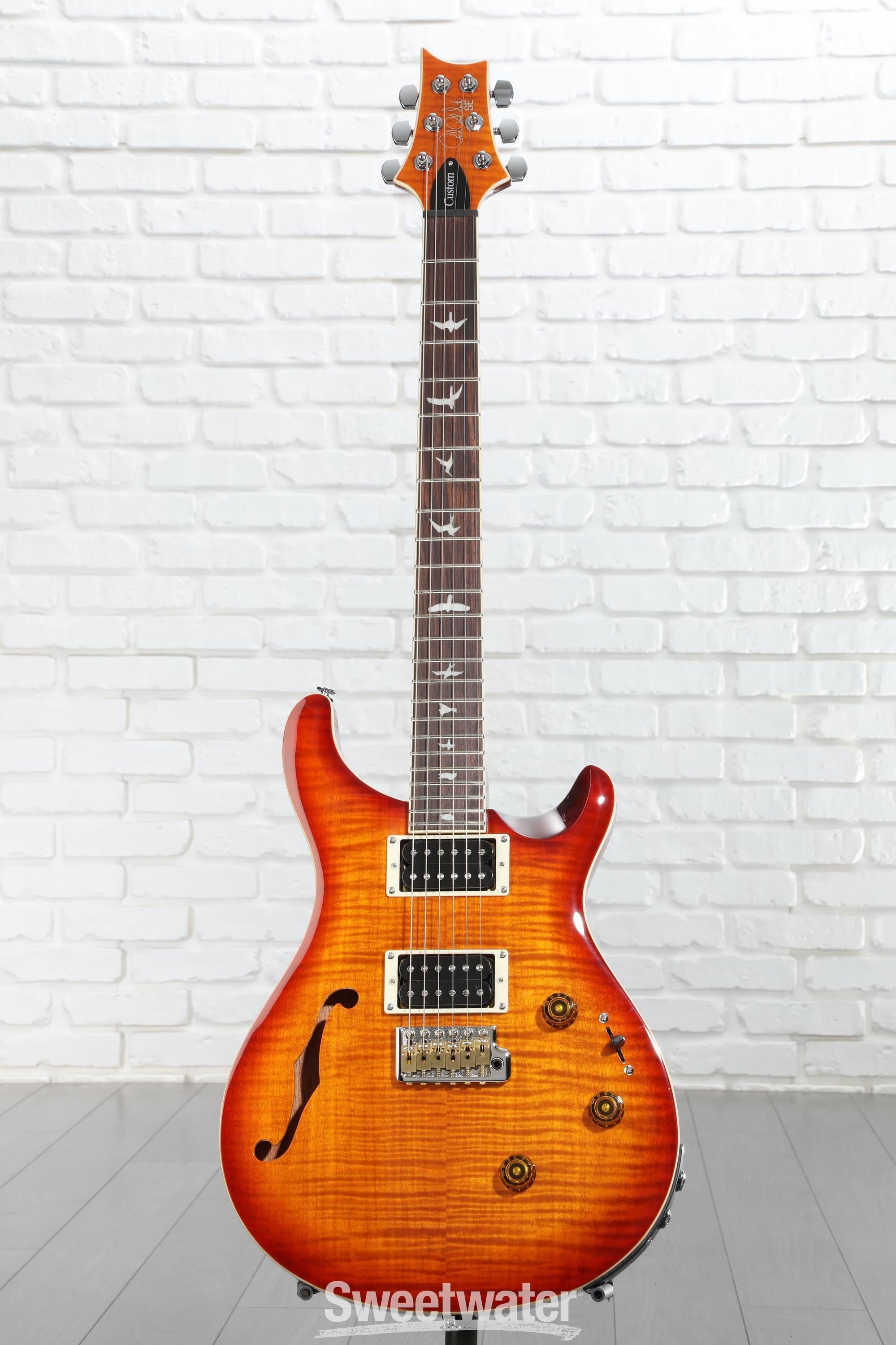 PRS SE Custom 24 Semi-Hollow Piezo Electric Guitar - Vintage