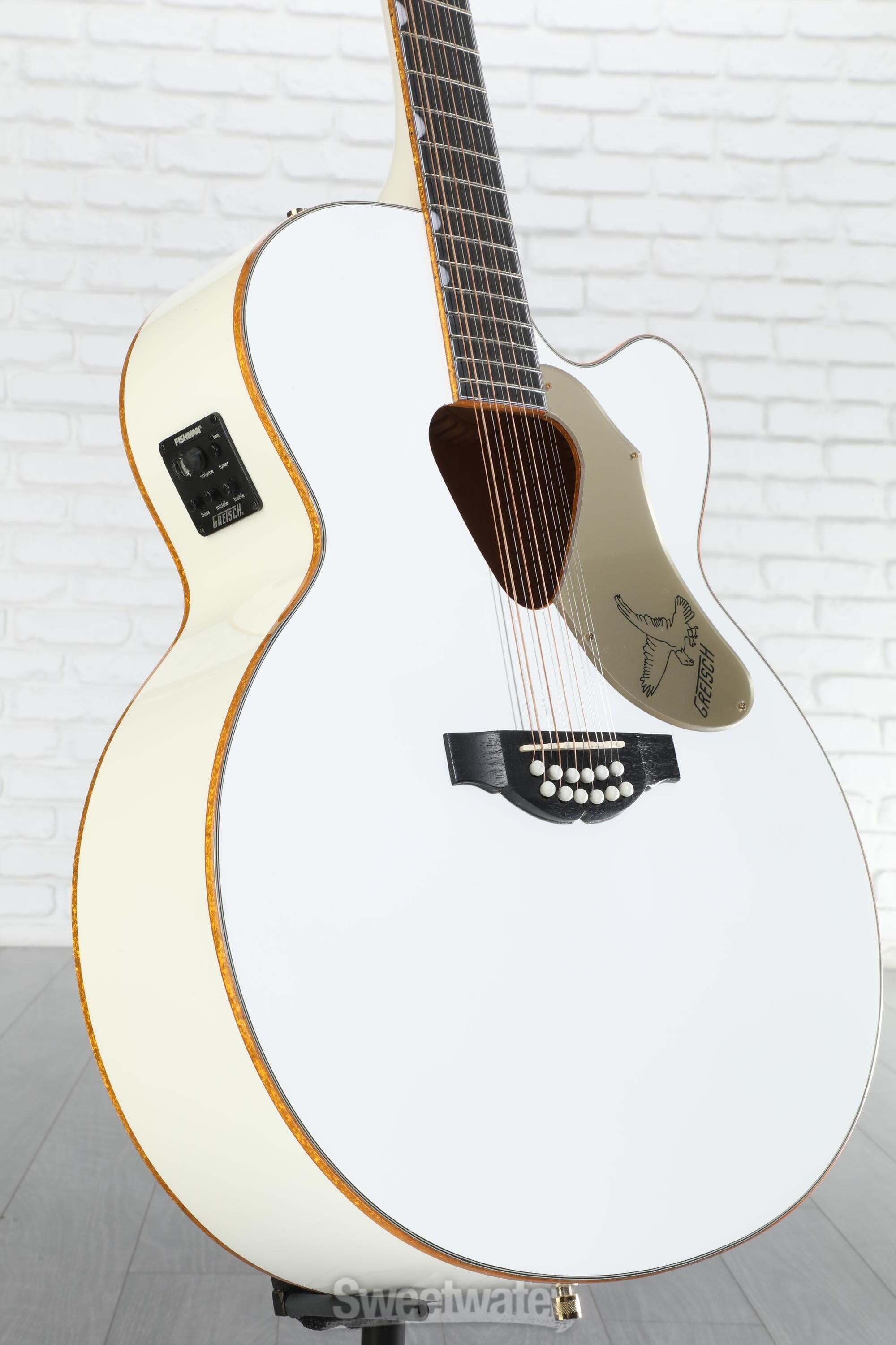 Gretsch G5022CWFE-12 Rancher Falcon Jumbo - White Reviews | Sweetwater