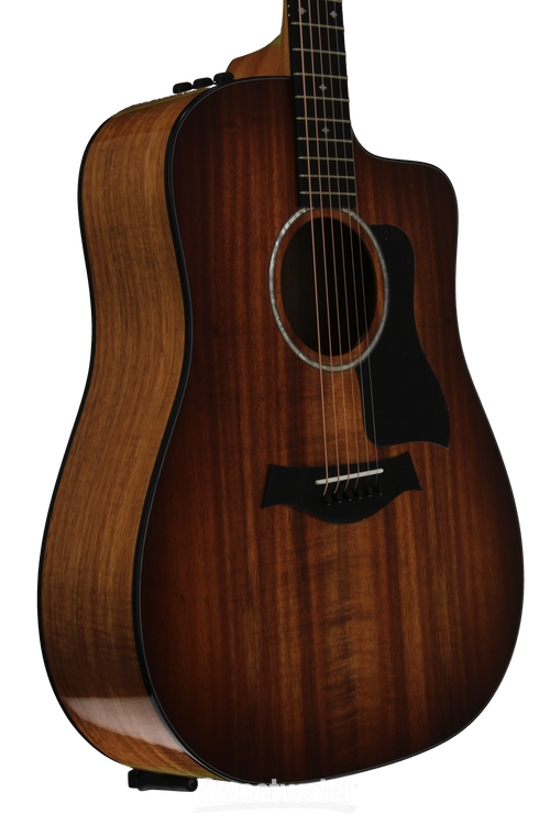 Taylor 220ce-K DLX - Shaded Edgeburst, Layered Koa back and