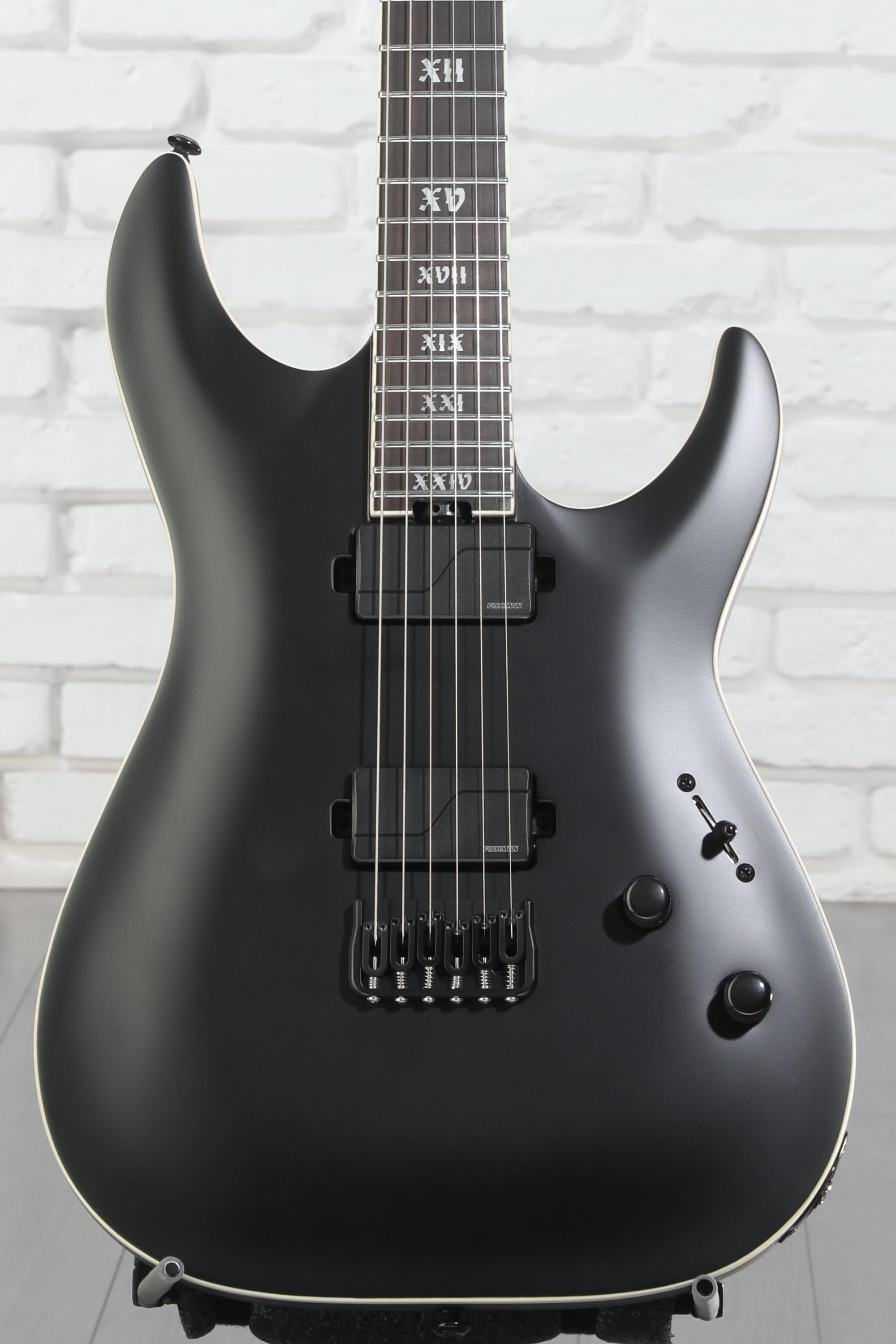 Schecter C-1 SLS Evil Twin Electric Guitar - Satin Black | Sweetwater