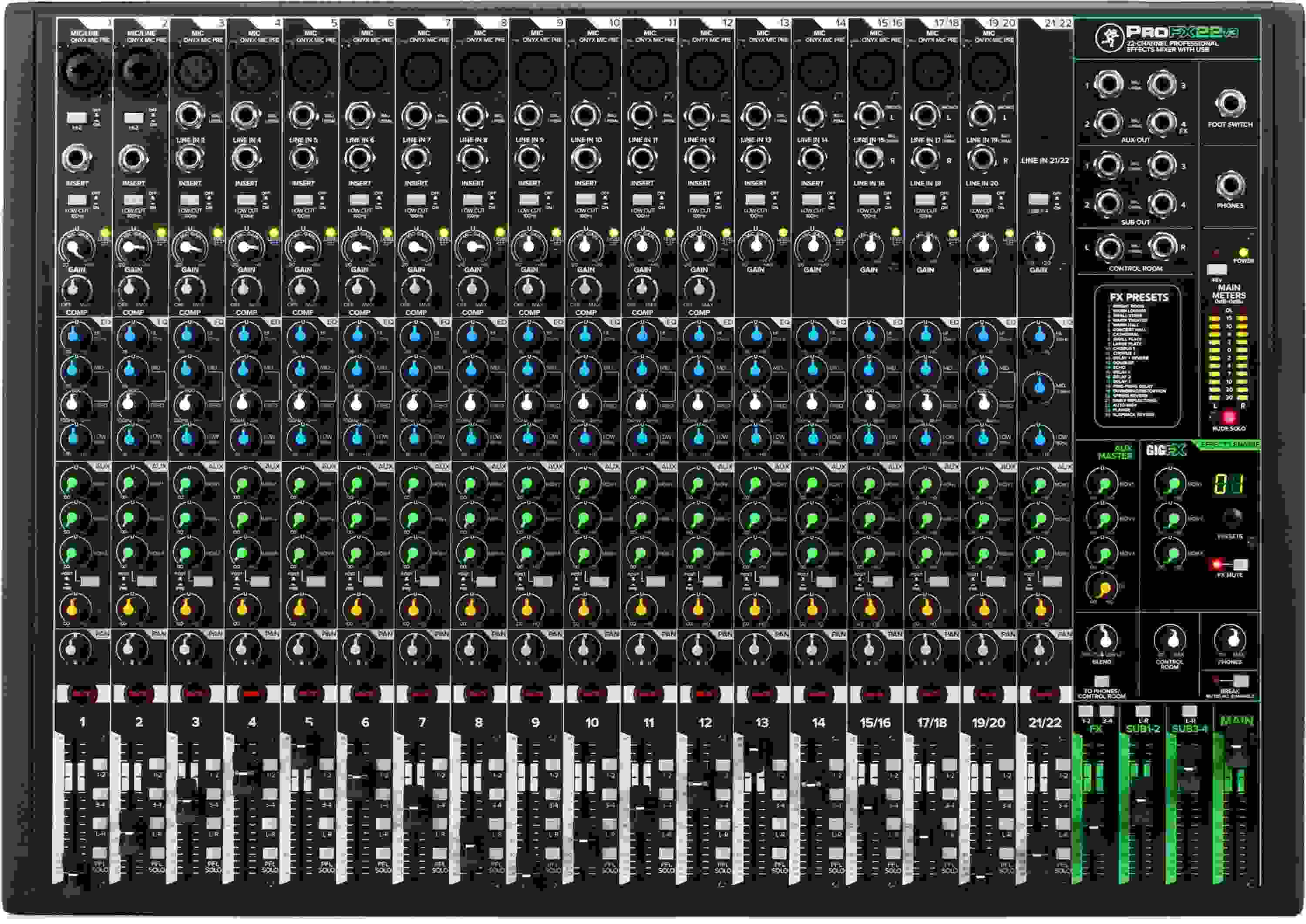 Mackie ProFX22v3 22-channel Mixer with USB and Effects