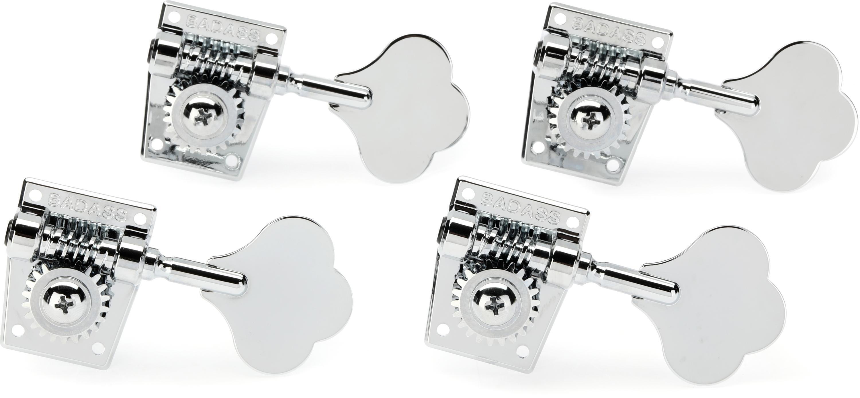 Leo Quan Badass OGT Open-gear Bass Tuning Machines - Large Post, Chrome |  Sweetwater