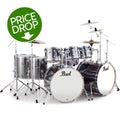 Photo of Pearl Export EXX728DB/C 8-piece Double Bass Drum Set with Snare Drum - Smokey Chrome
