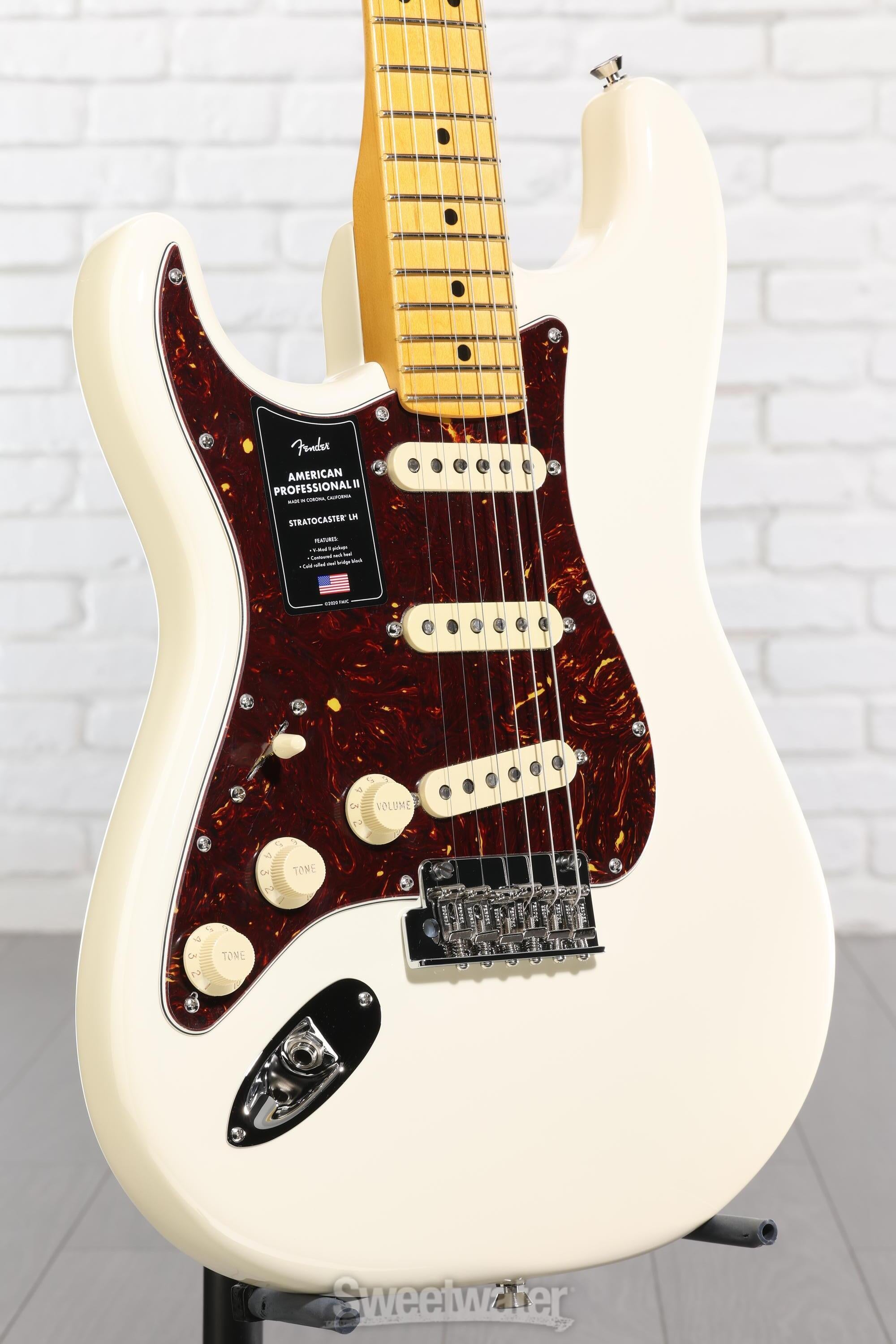 Photo of Fender American Professional II Stratocaster Left-handed - Olympic White with Maple Fingerboard