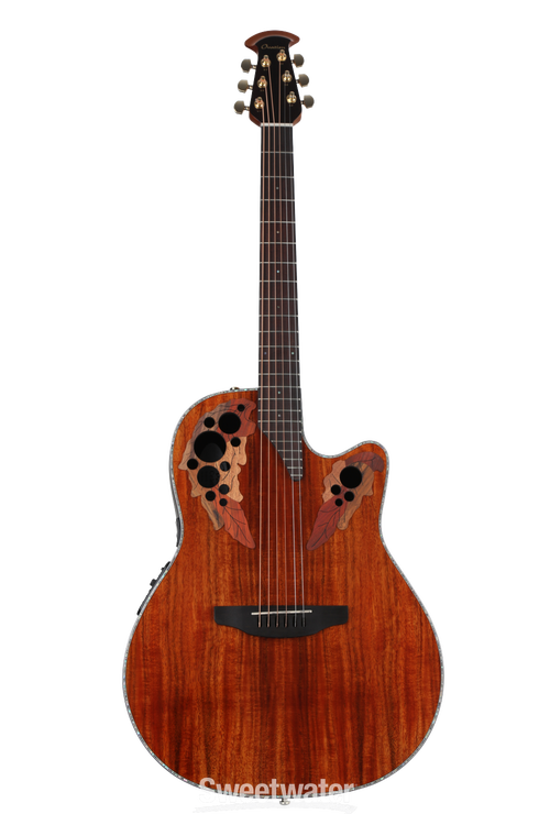 Ovation Celebrity Elite Plus CE44P-FKOA Mid-Depth Acoustic-Electric Guitar  - Natural Koa