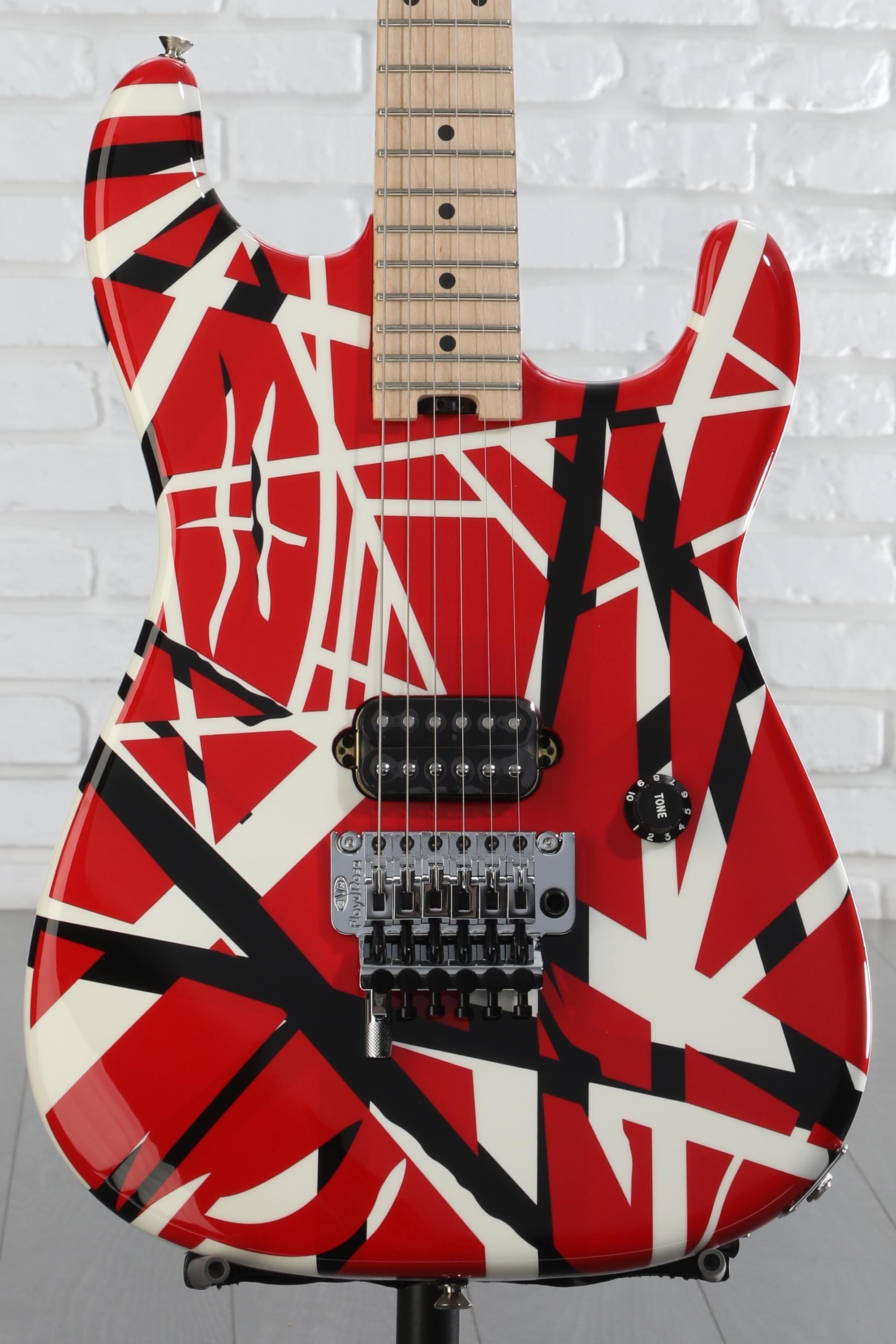 ギター EVH Striped Red with Black Stripe EVH Striped Series - Red with Black and White Stripes