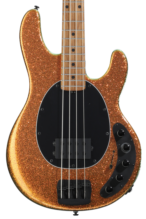 Ernie Ball Music Man DarkRay Bass Guitar - Gold Bar with Maple Fingerboard