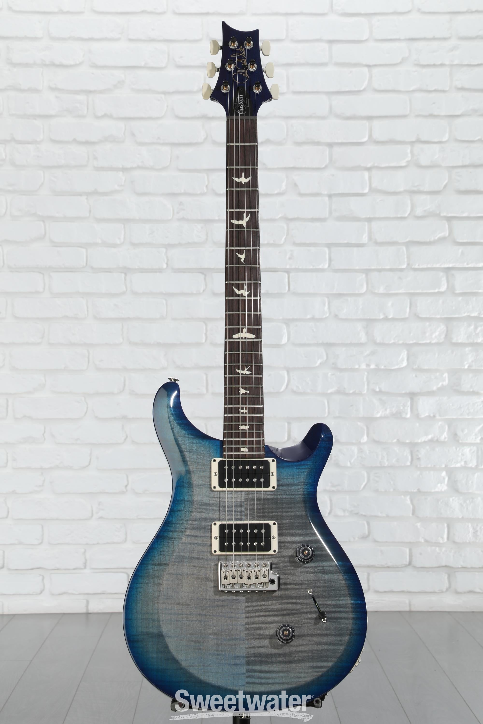 PRS S2 Custom 24 Electric Guitar - Faded Gray Black Blue Burst