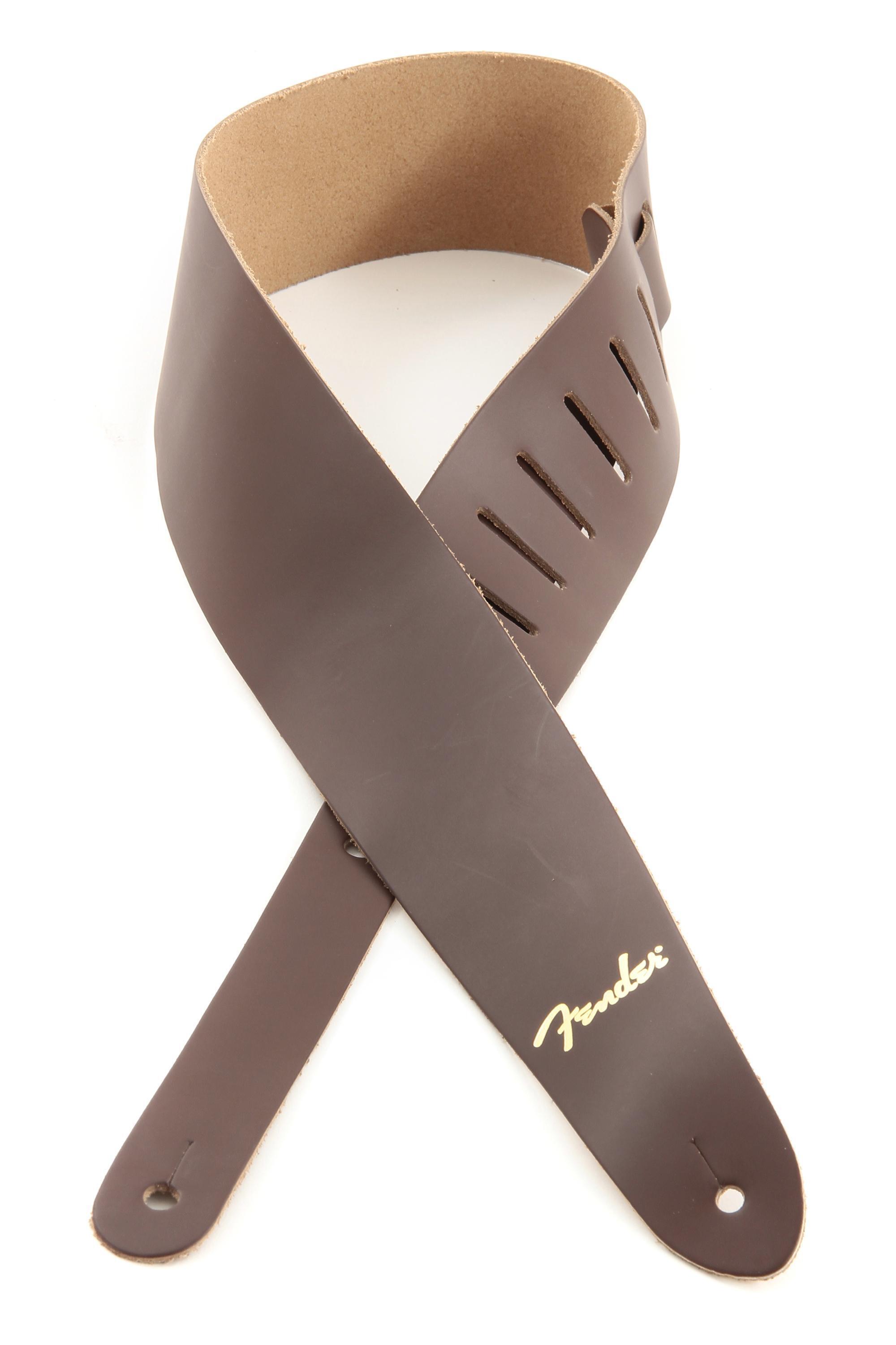 Fender Vintage Strap 横ロゴ 金属バックル ブラウンオレンジ