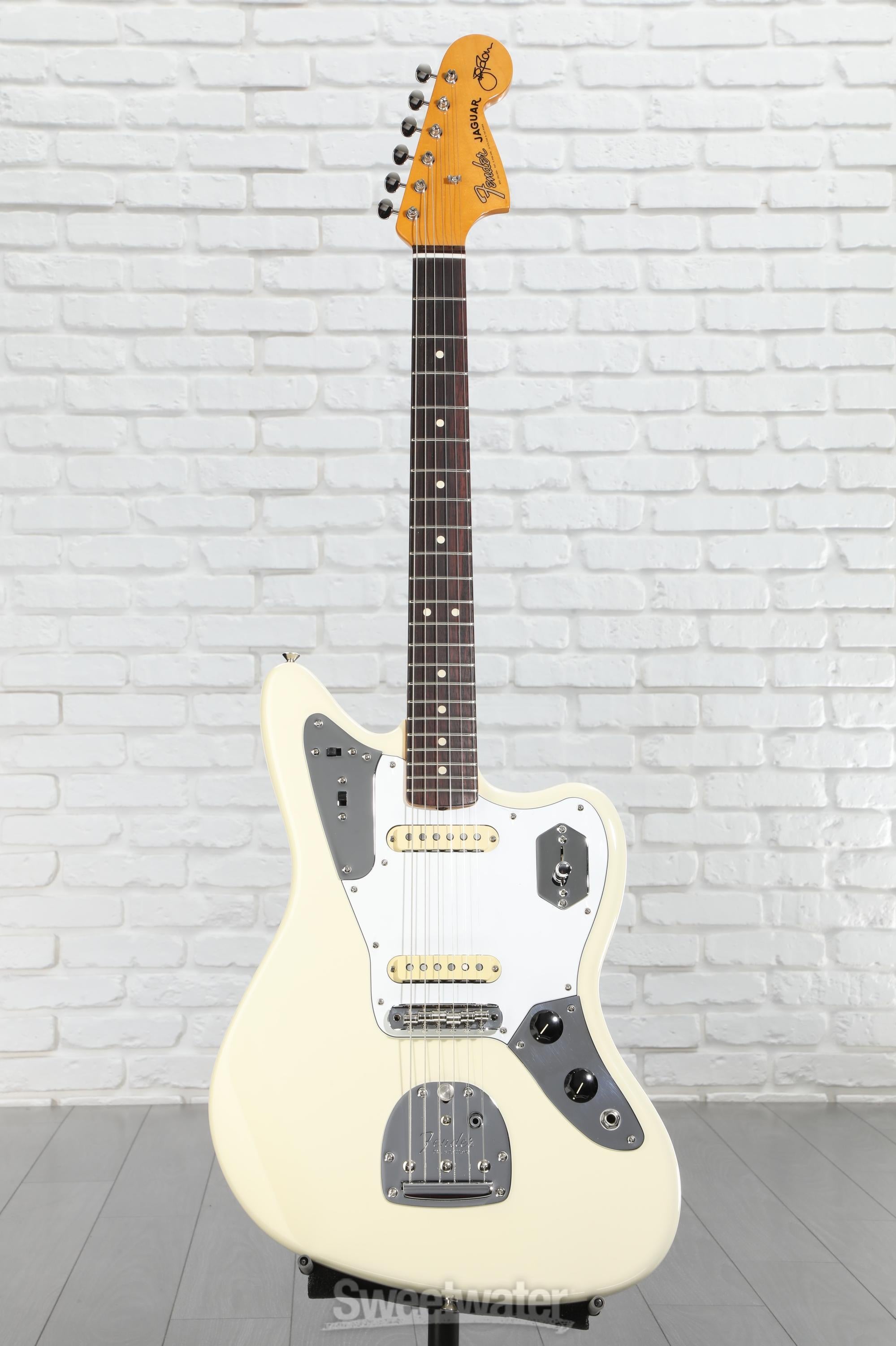 ギター Fender Johnny Marr Jaguar Fender Johnny Marr Jaguar - Olympic White with Rosewood
