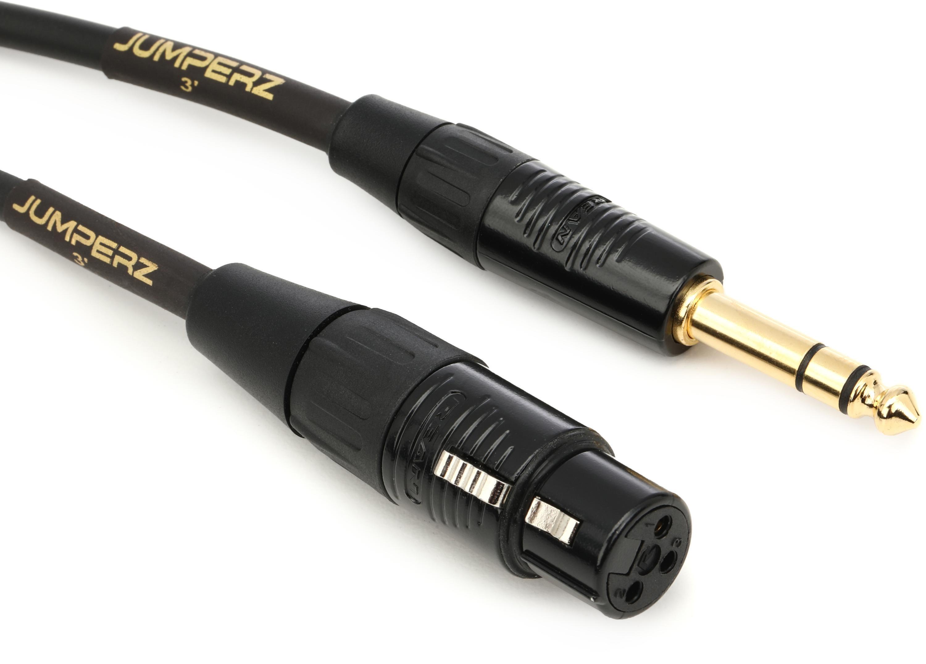 Photo of JUMPERZ JGTRSXF-3 Gold TRS-XLRF Patch Cable - 3 foot