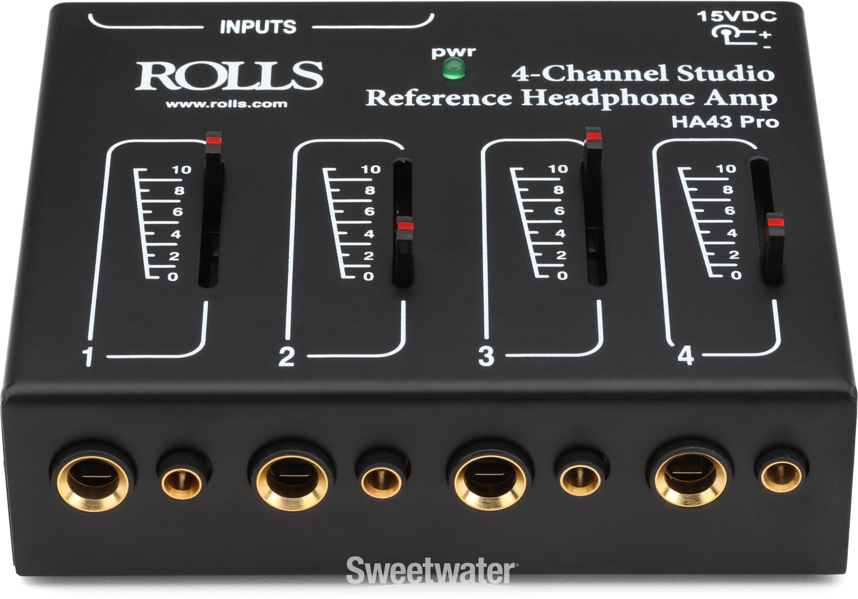 Rolls HA43 Pro 4 channel Headphone Amp Sweetwater