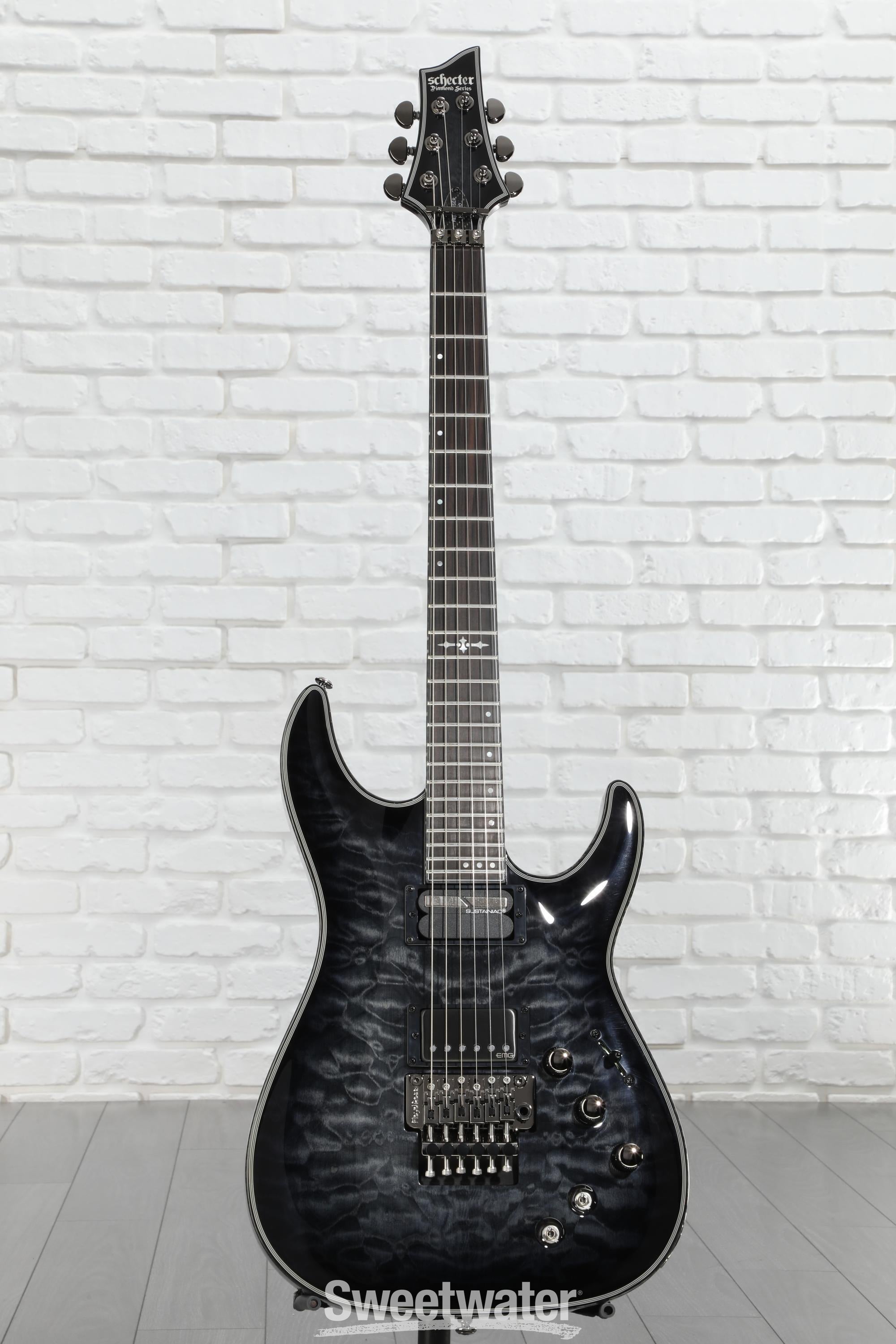 Schecter Hellraiser Hybrid C-1 FR-S Electric Guitar - Trans Black