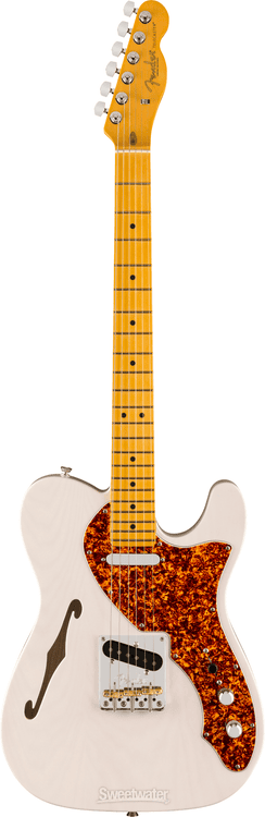 Fender American Professional II Telecaster Thinline Electric Guitar -  Transparent White Blonde with Maple Fingerboard