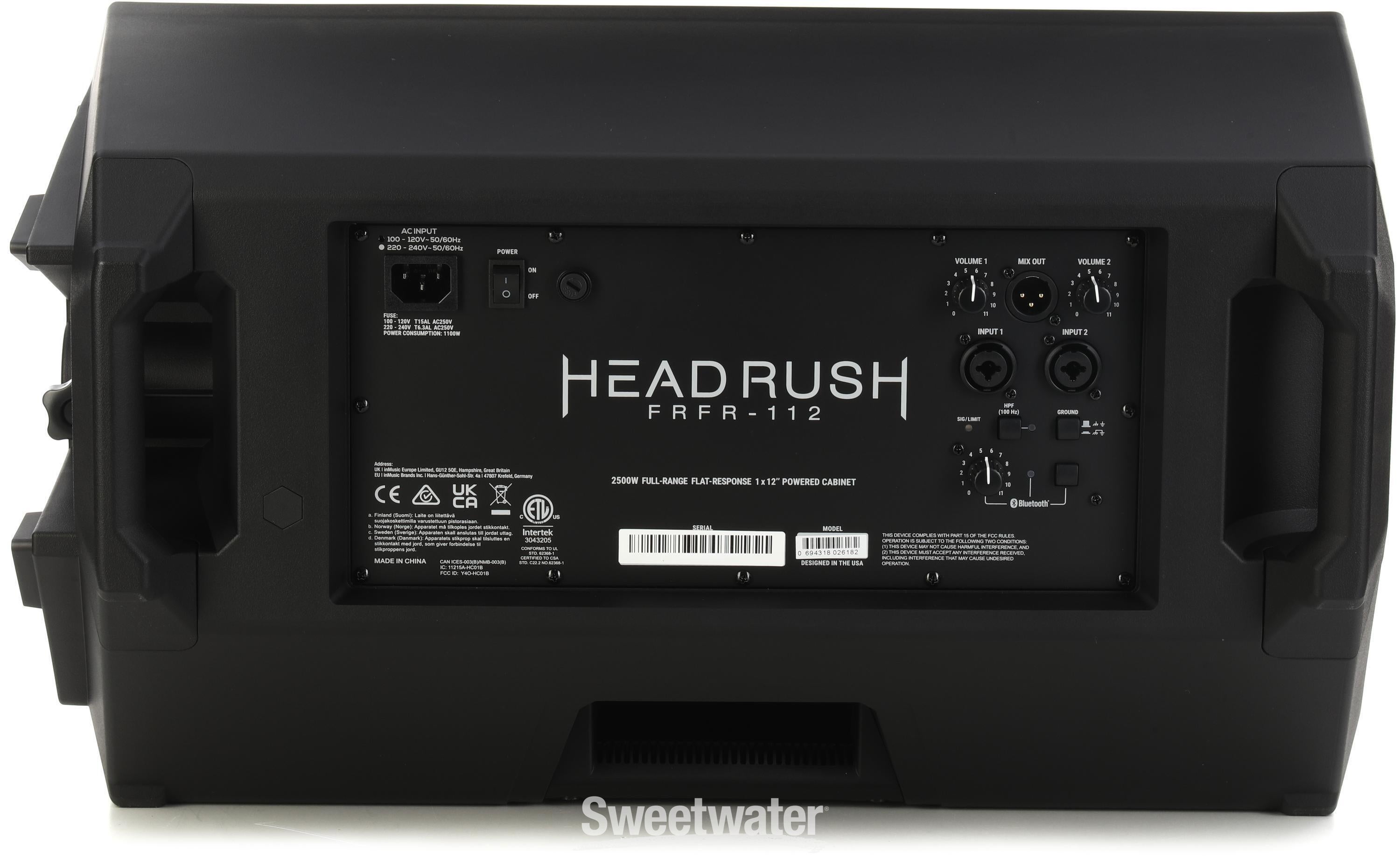 Headrush FRFR-112 MKII 2,500-watt 1 x 12-inch Powered Guitar Cabinet