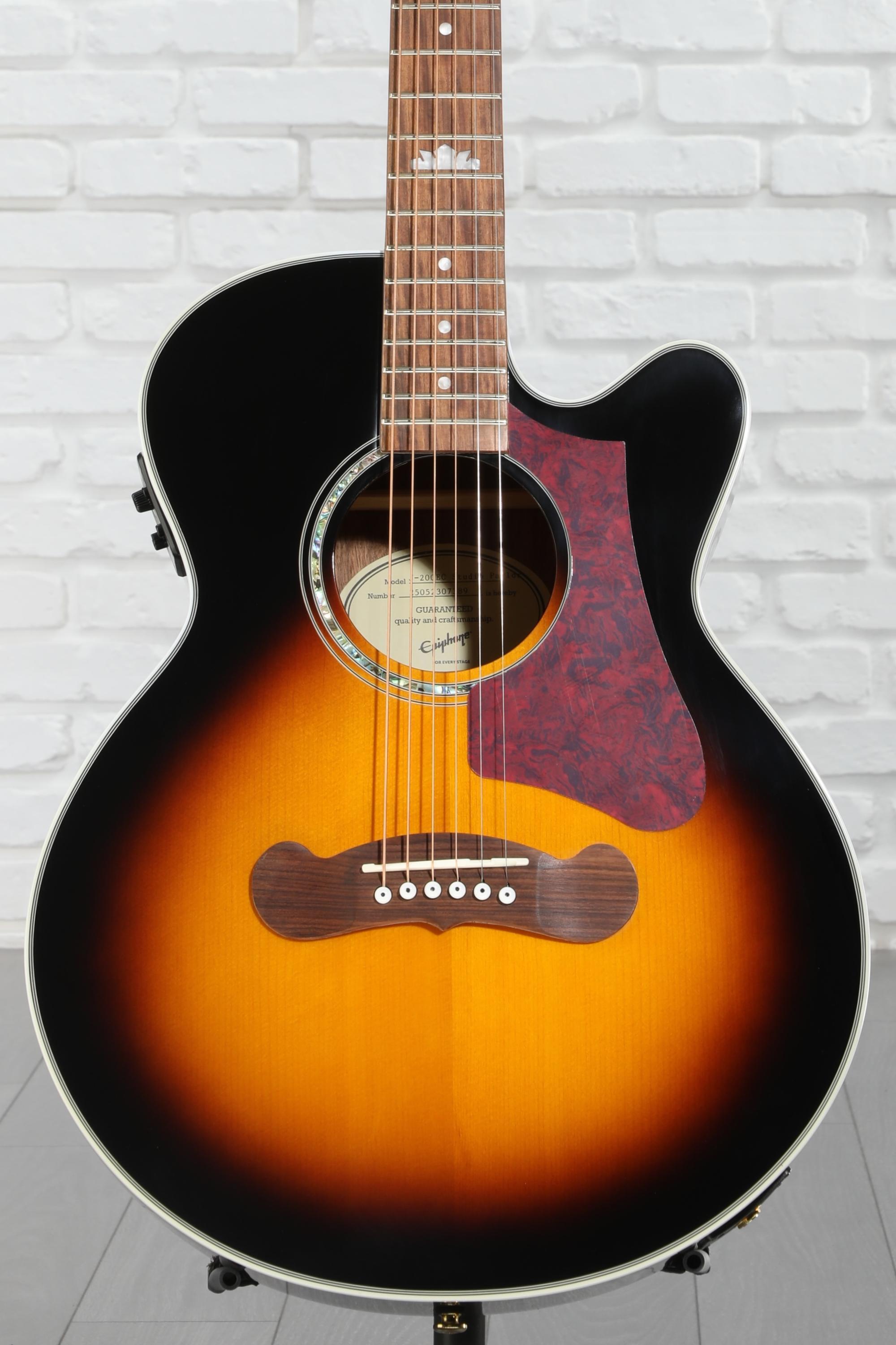 Epiphone J-200 EC Studio Parlor Acoustic-Electric Guitar - Vintage