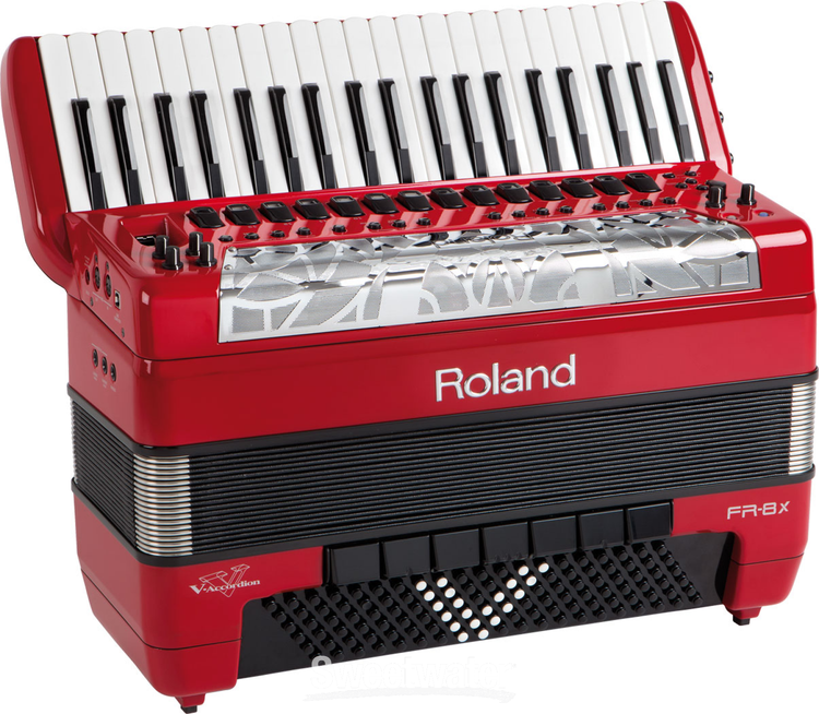 FR-1X RED Accordéon Roland - Touches piano - Rouge