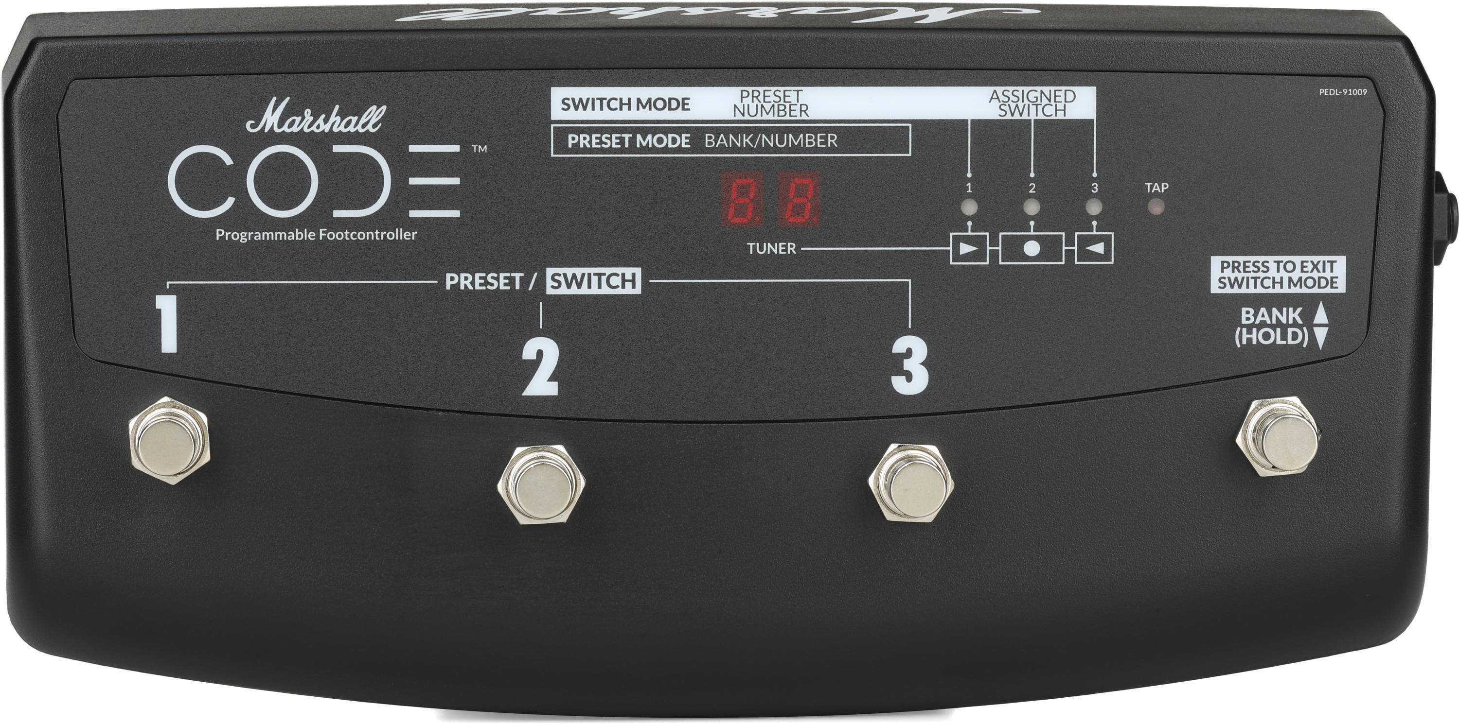 Marshall PEDL-91009 4-way Footswitch for CODE Amplifiers | Sweetwater