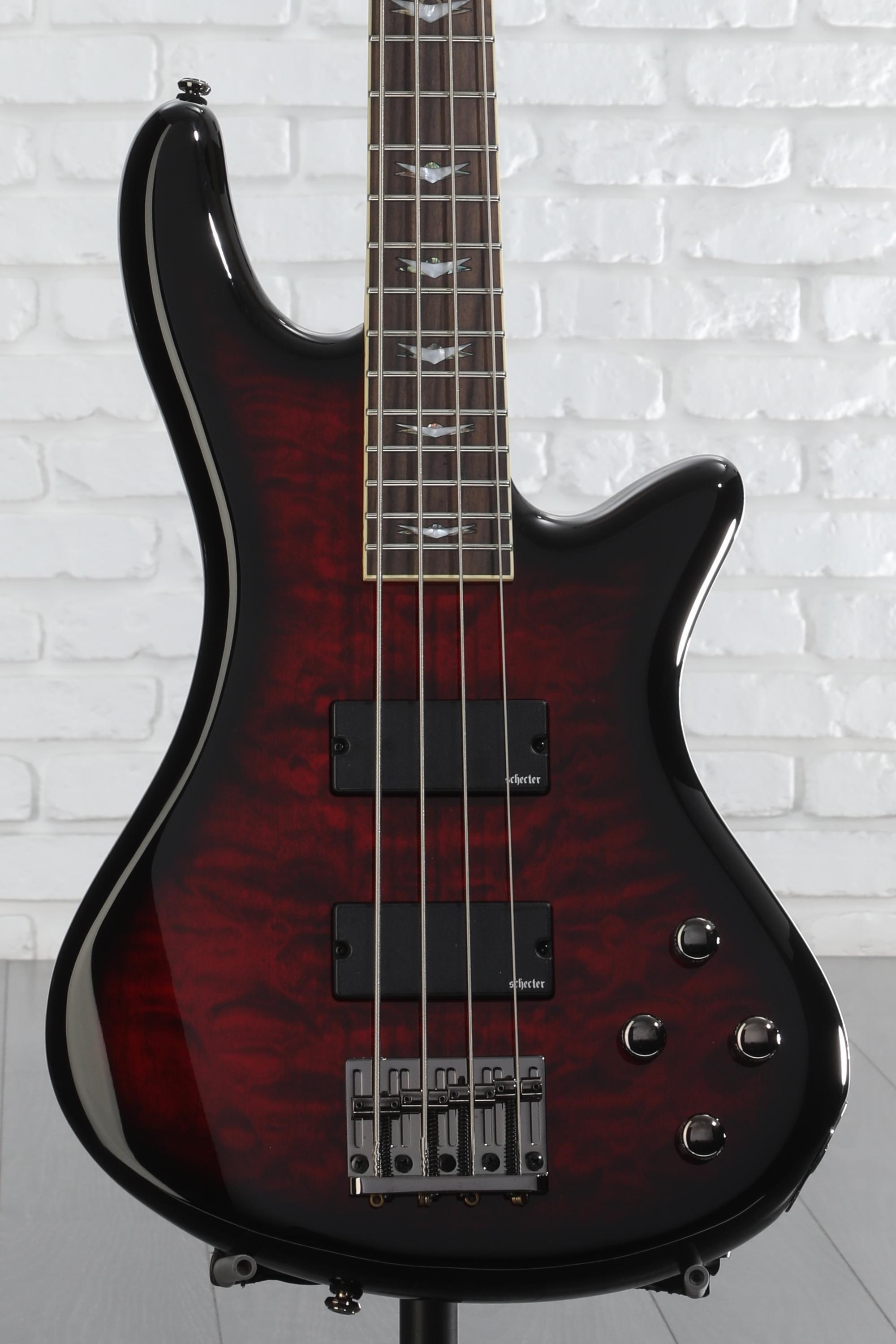 Schecter Stiletto Extreme 4 Bass Guitar - Black Cherry
