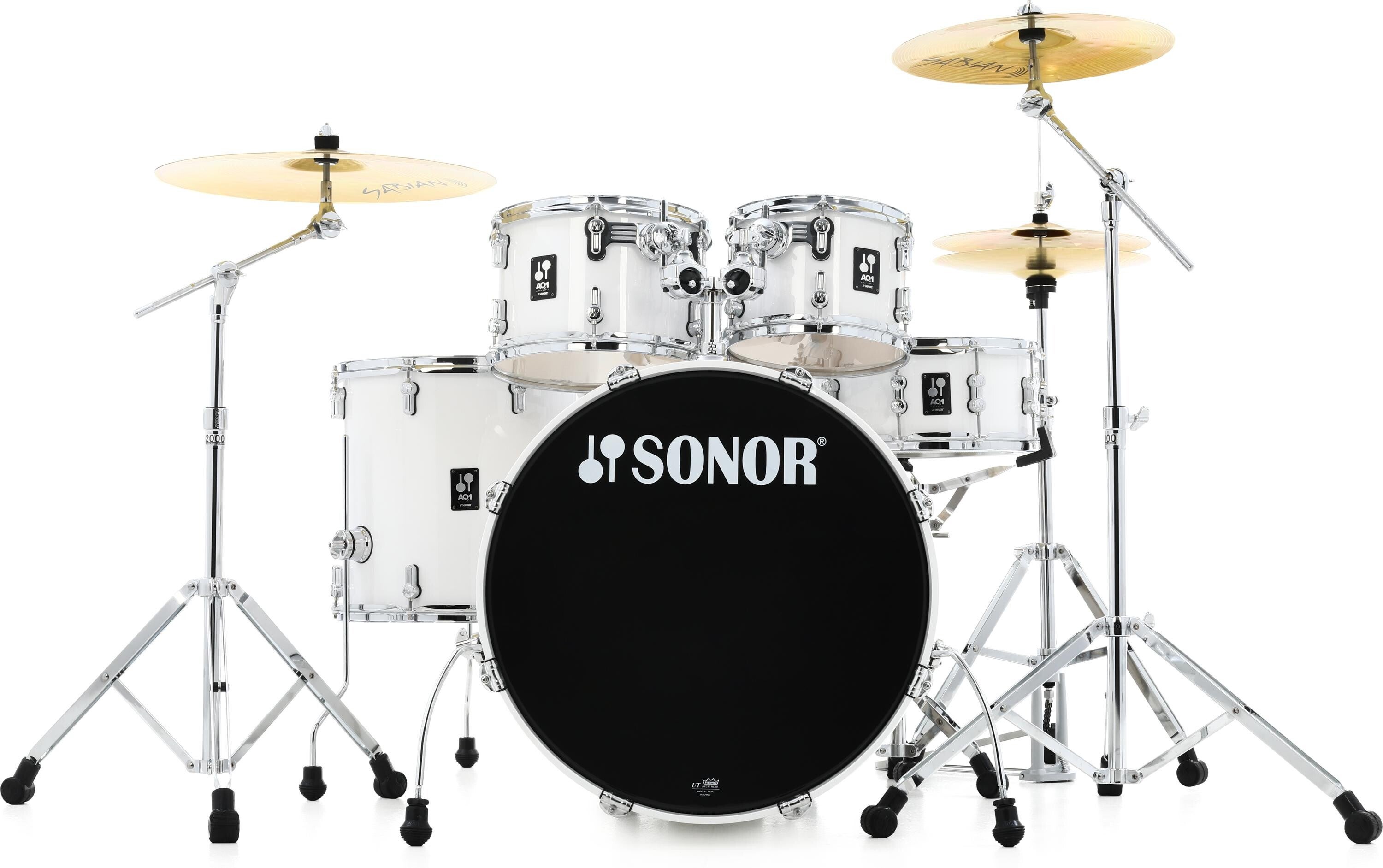 Photo of Sonor AQ1 Stage 5-piece Shell Pack with Hardware - Piano White