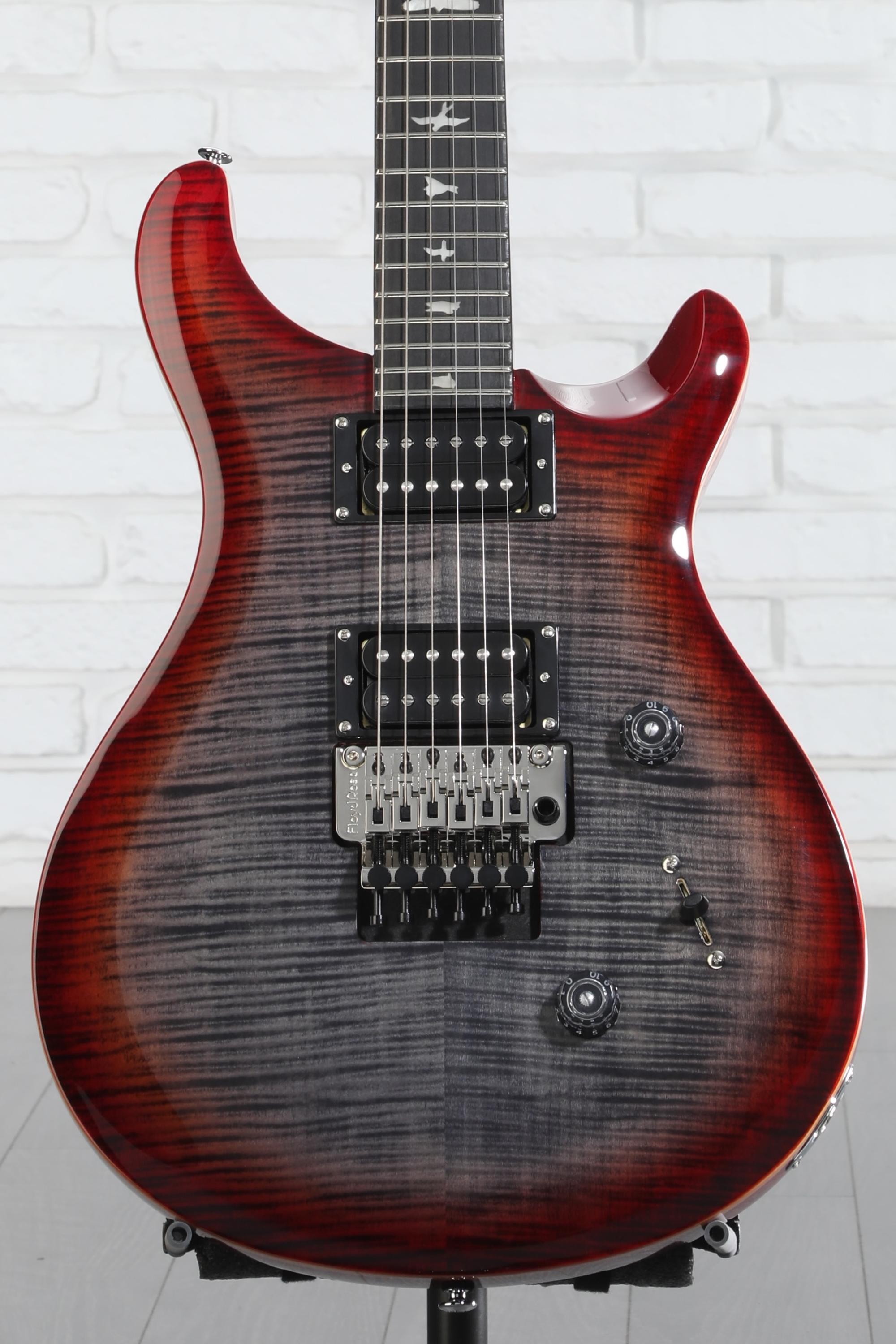 美品 レア品 PRS SE Custom 24 Floyd Rose PRS SE Custom 24 Floyd Electric Guitar Charcoal Cherry Burst