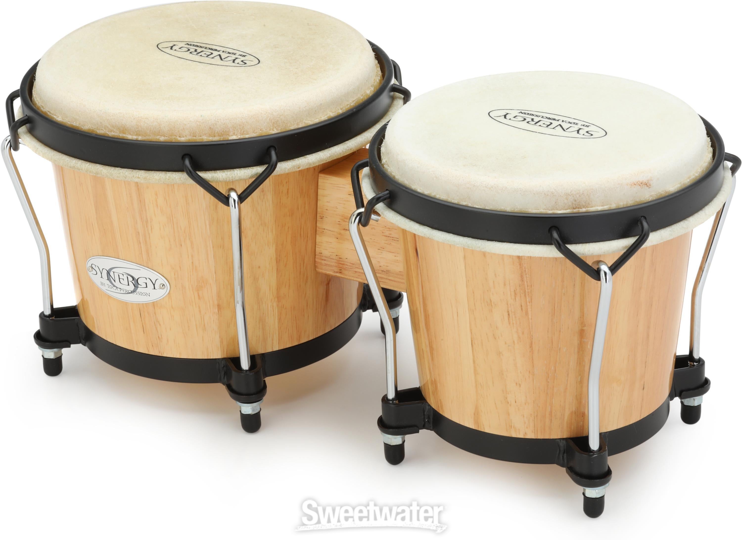 Toca Percussion Synergy Wood Bongos - Natural