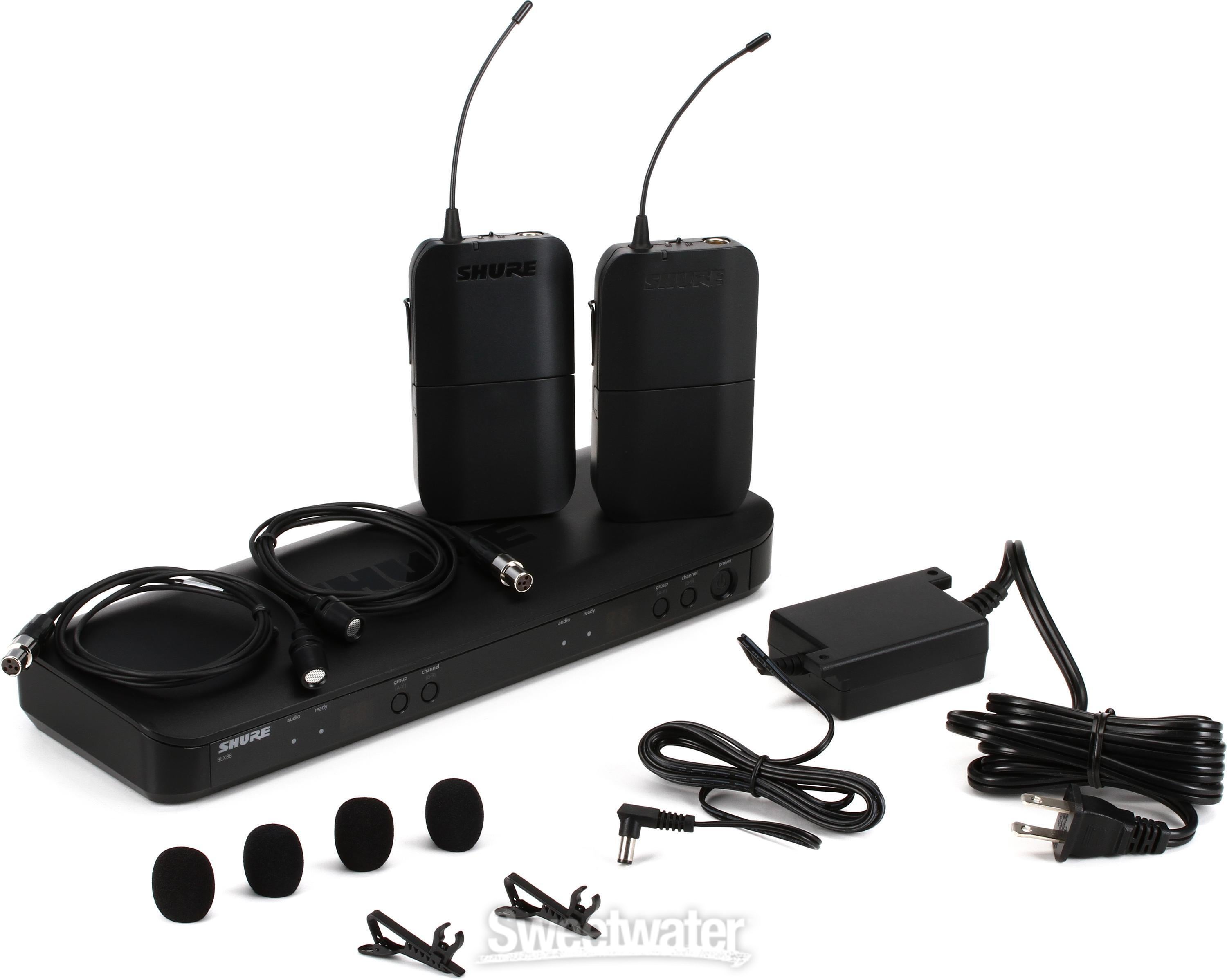 Shure BLX188 CVL Dual Channel Wireless Lavalier System J11 Band