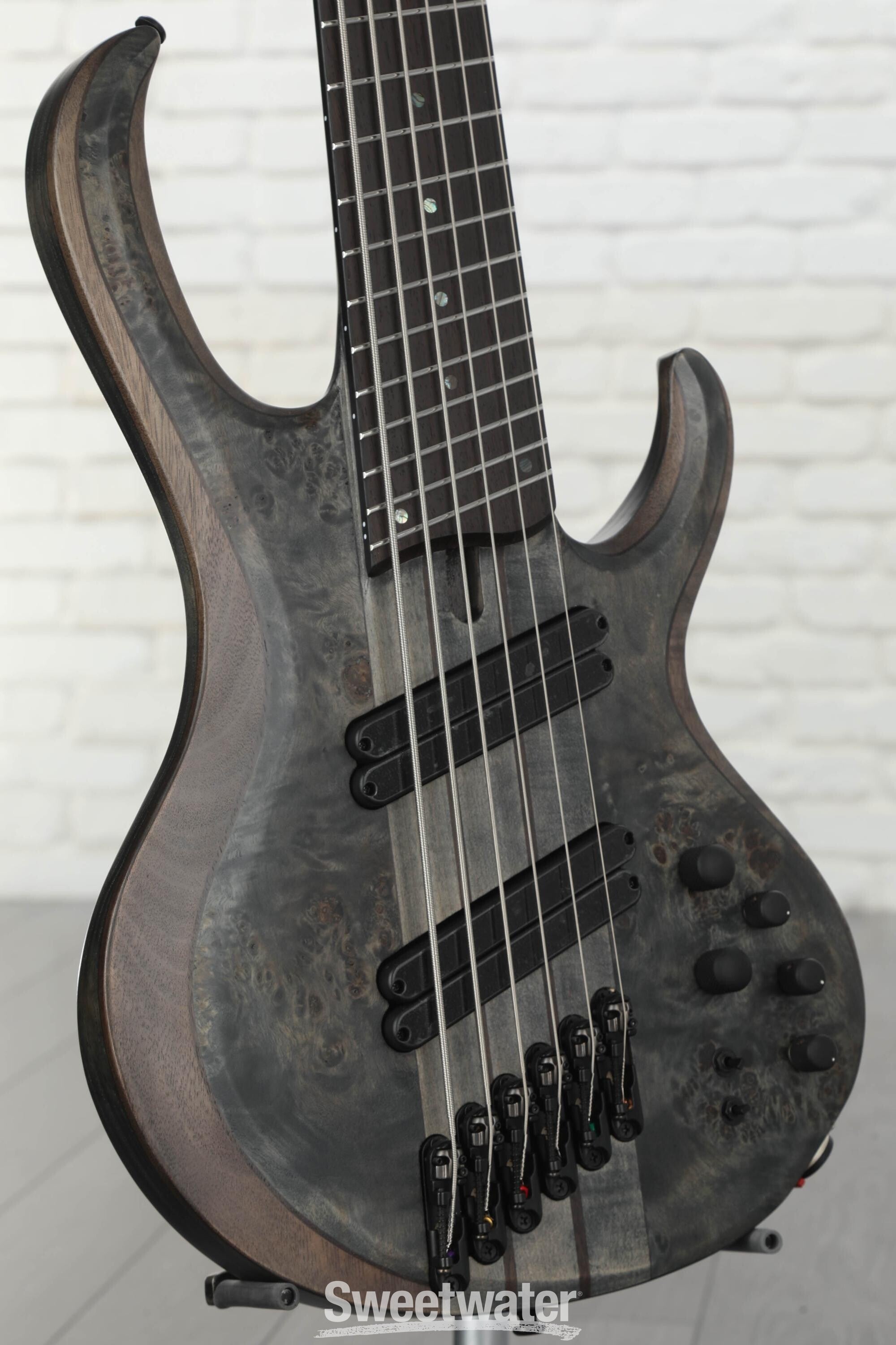 Ibanez BTB806MS 6-string Bass Guitar - Transparent Gray Flat