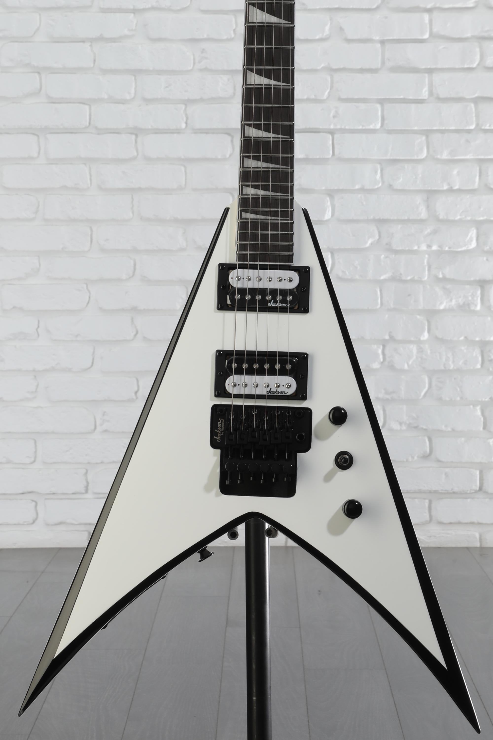 Jackson JS Series King V JS32 - White with Black Bevels