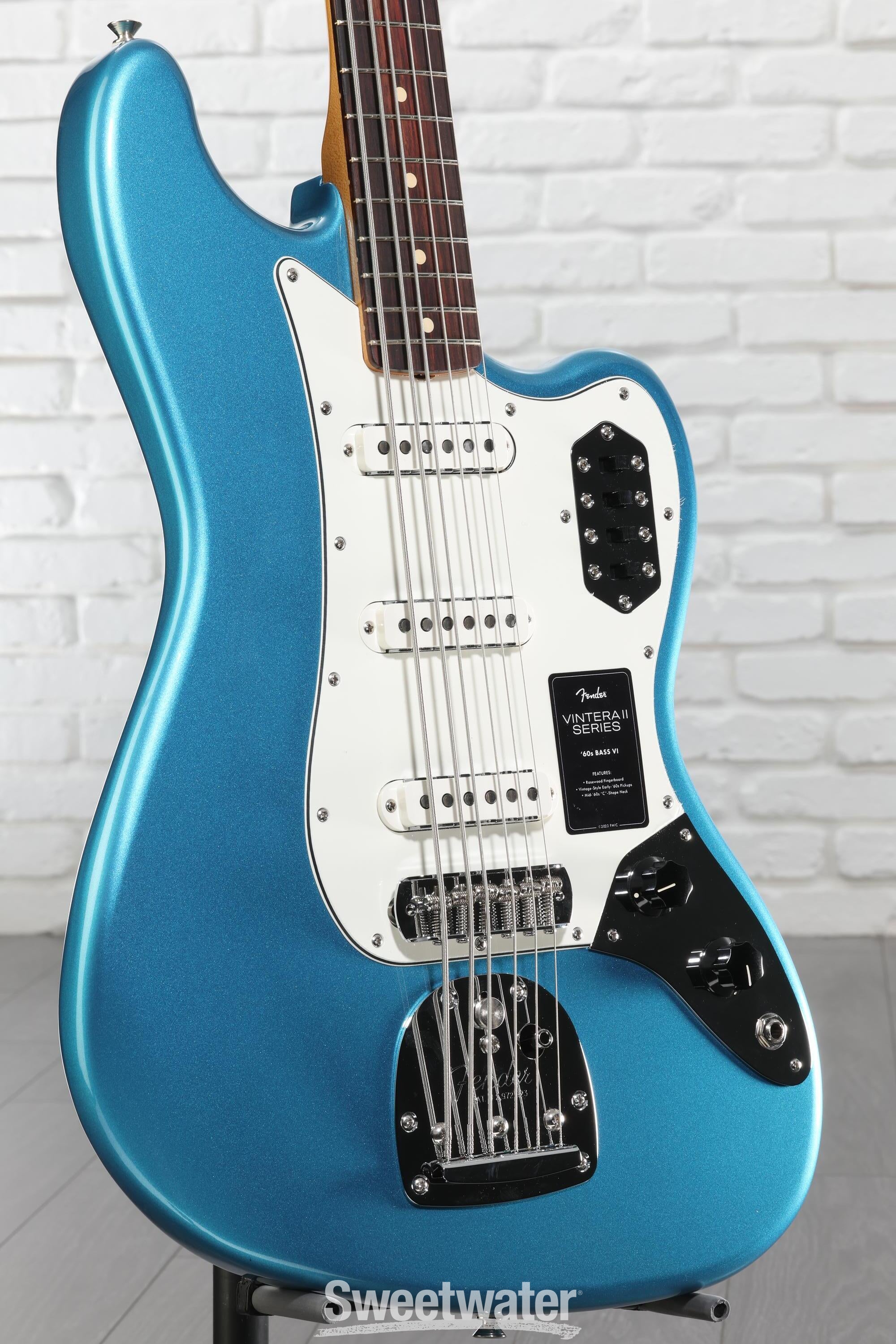 Fender Vintera II '60s Bass VI - Lake Placid Blue | Sweetwater