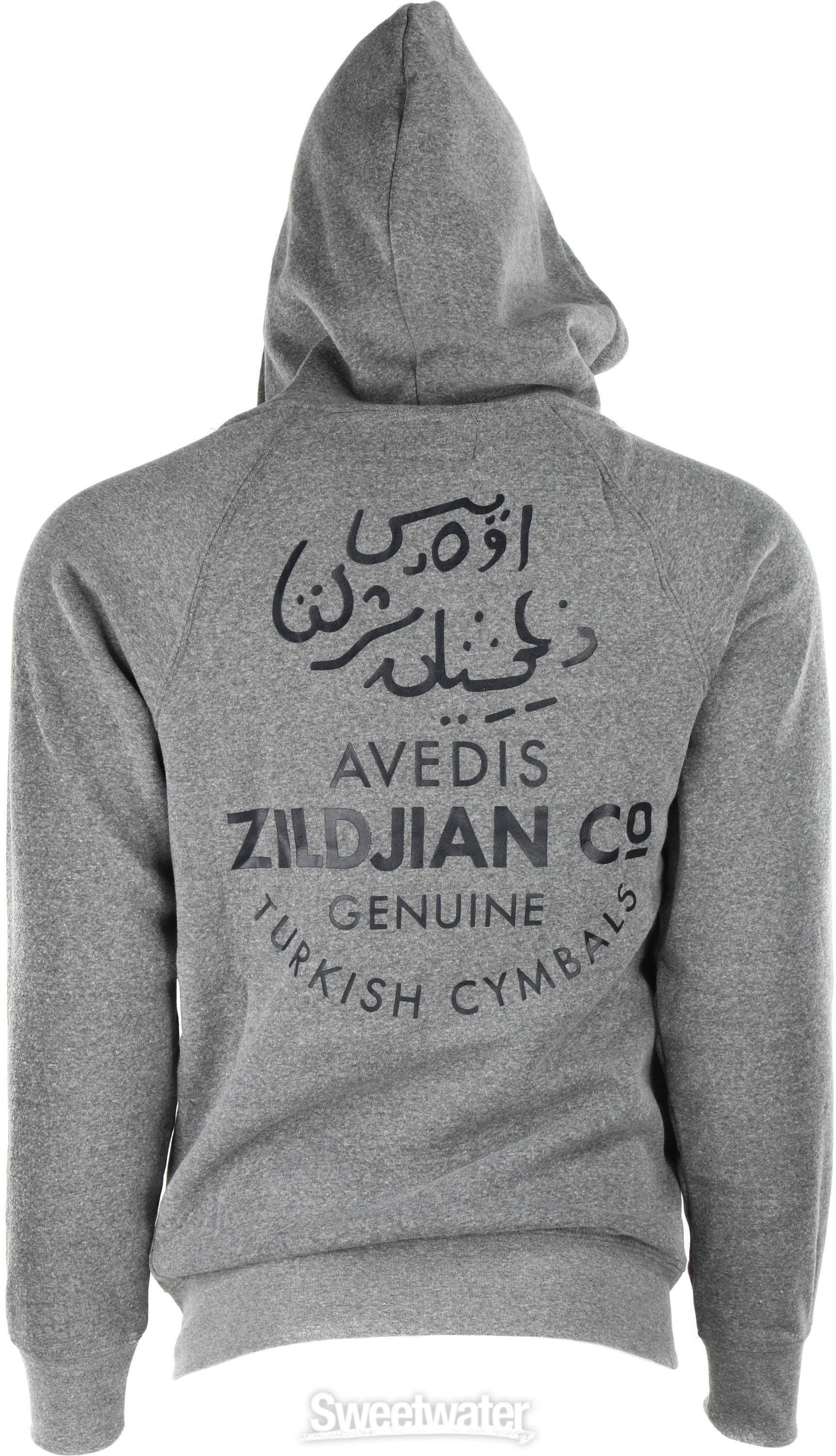 Zildjian Gray Full-Zip Logo Hoodie - Large | Sweetwater
