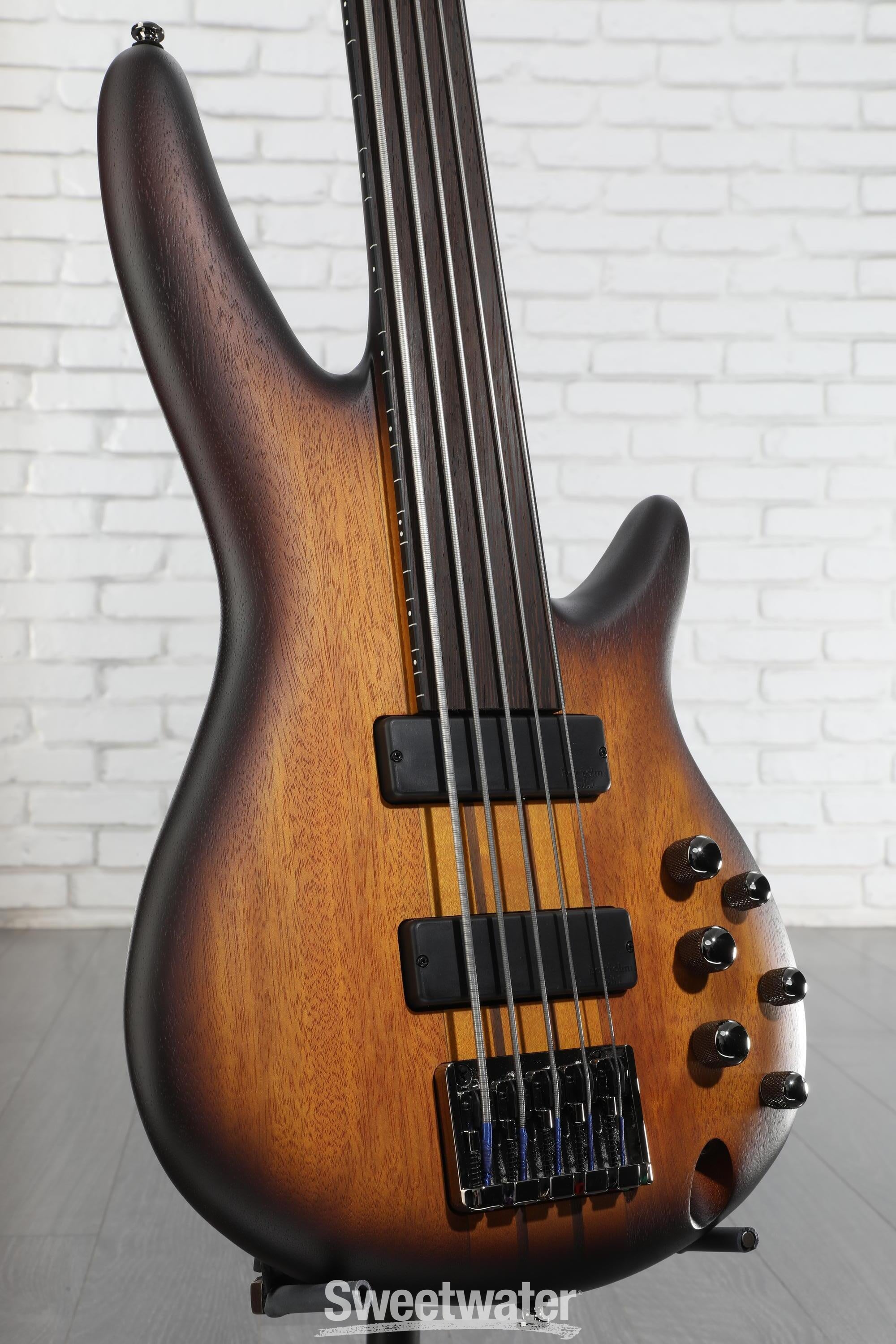 Ibanez Bass Workshop SRF705 Fretless Bass Guitar - Brown Burst
