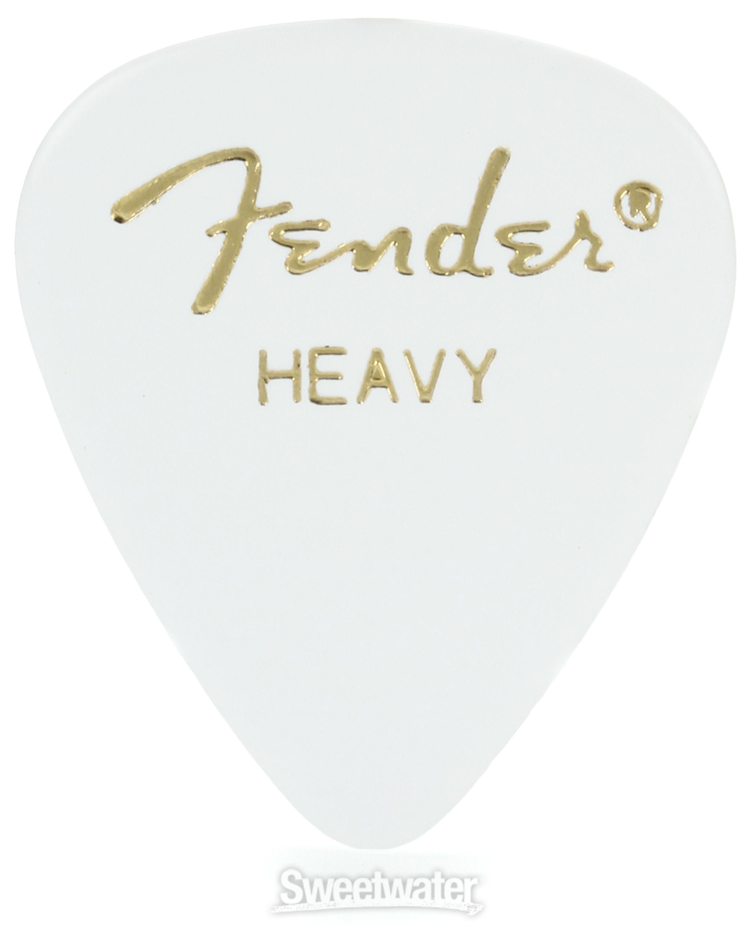 Fender 351 Shape Classic Celluloid Picks - Heavy White 12-pack