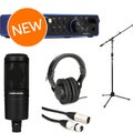 Photo of Focusrite Scarlett 2i2 USB-C Audio Interface with AT2020 Microphone and Headphones - Forté/ISA Blue, Anniversary Edition