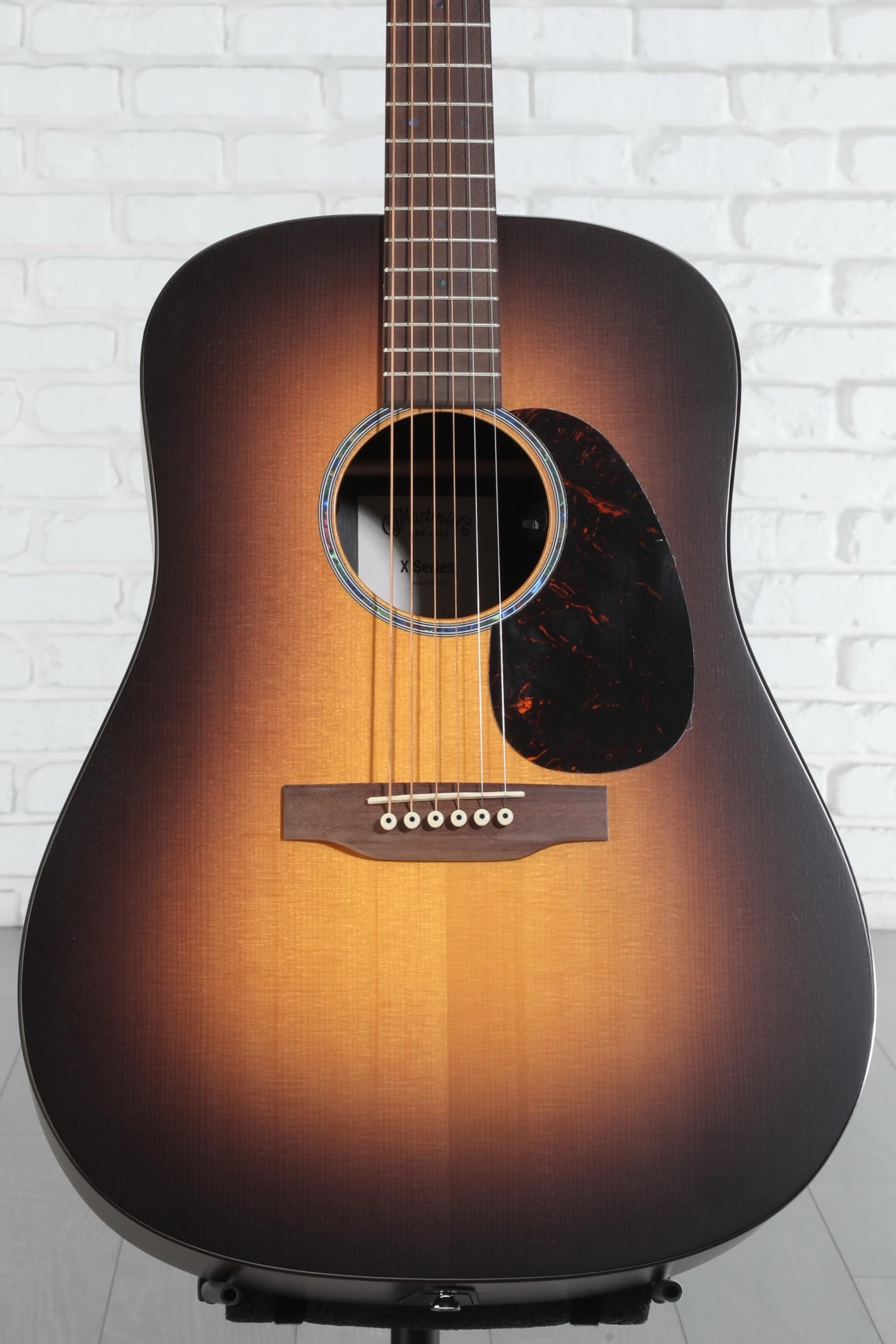 Martin D-X2E Dreadnought Acoustic-electric Guitar - Ziricote Burst