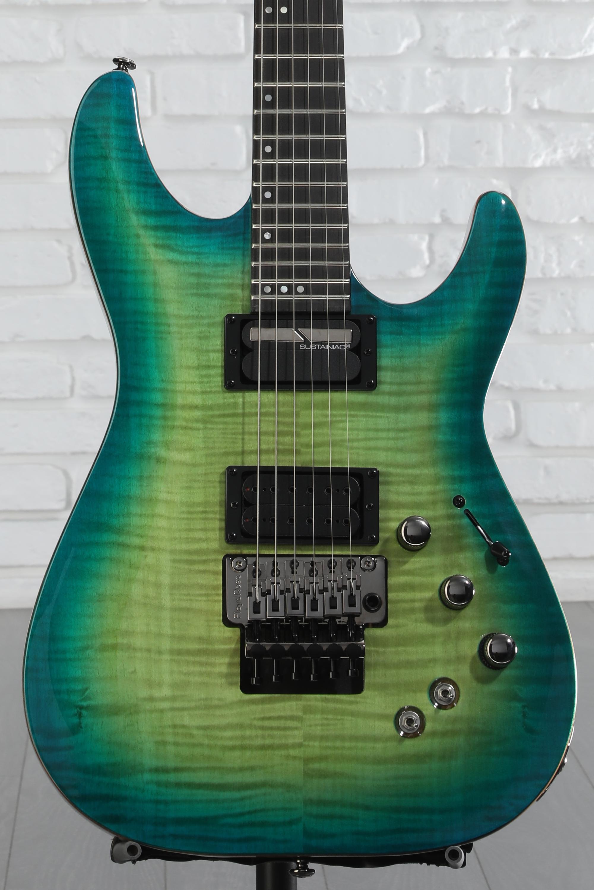 Schecter BlackJack SLS C-1 FR-S Electric Guitar - Aquaburst