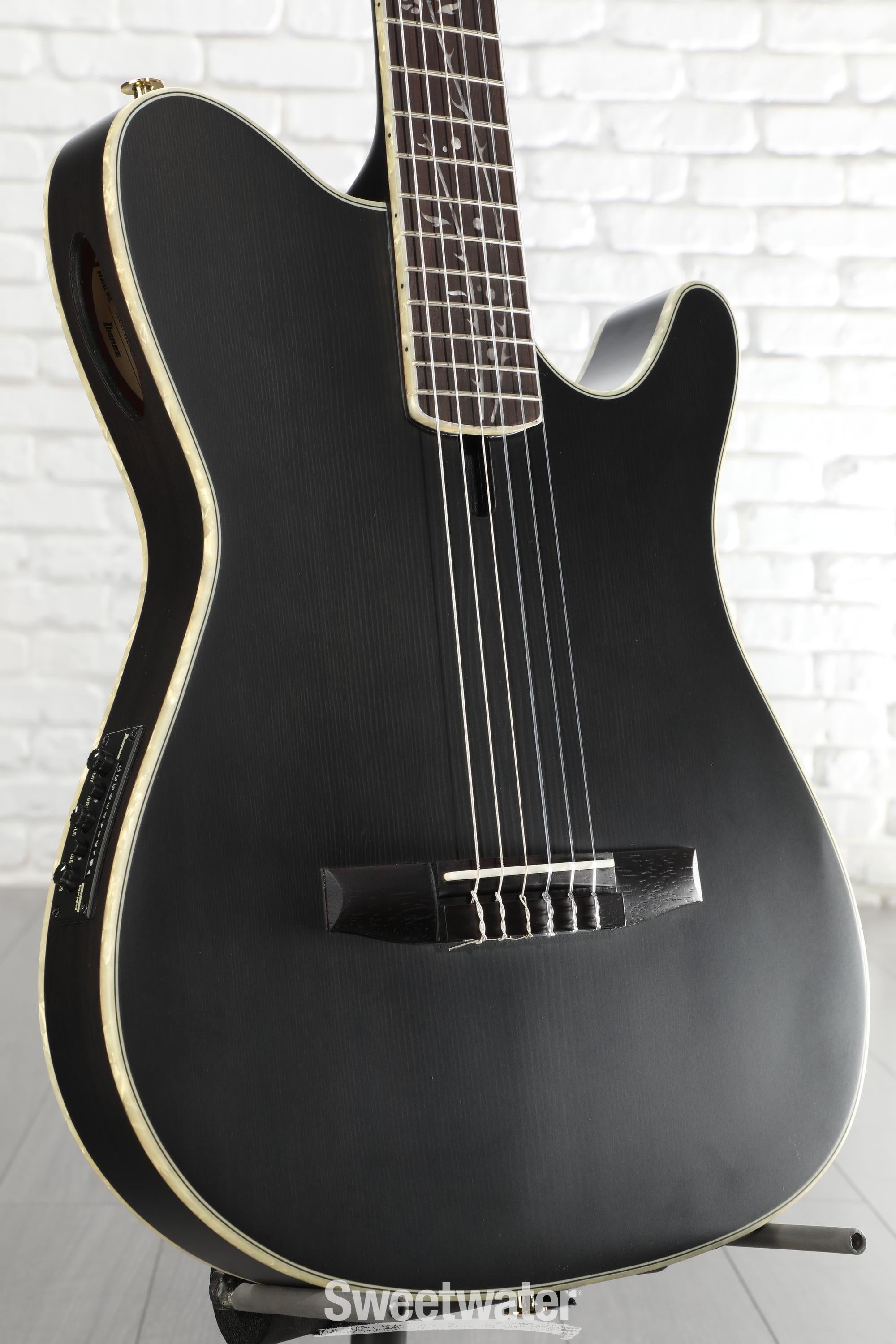 Photo of Ibanez TOD10N Tim Henson Signature Nylon-string Acoustic-electric Guitar - Black