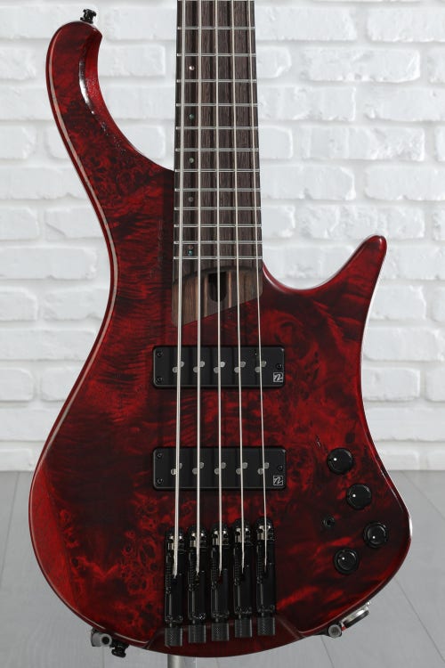 Ibanez EHB Ergonomic Headless 5-string Bass Guitar - Stained Wine Red Low Gloss