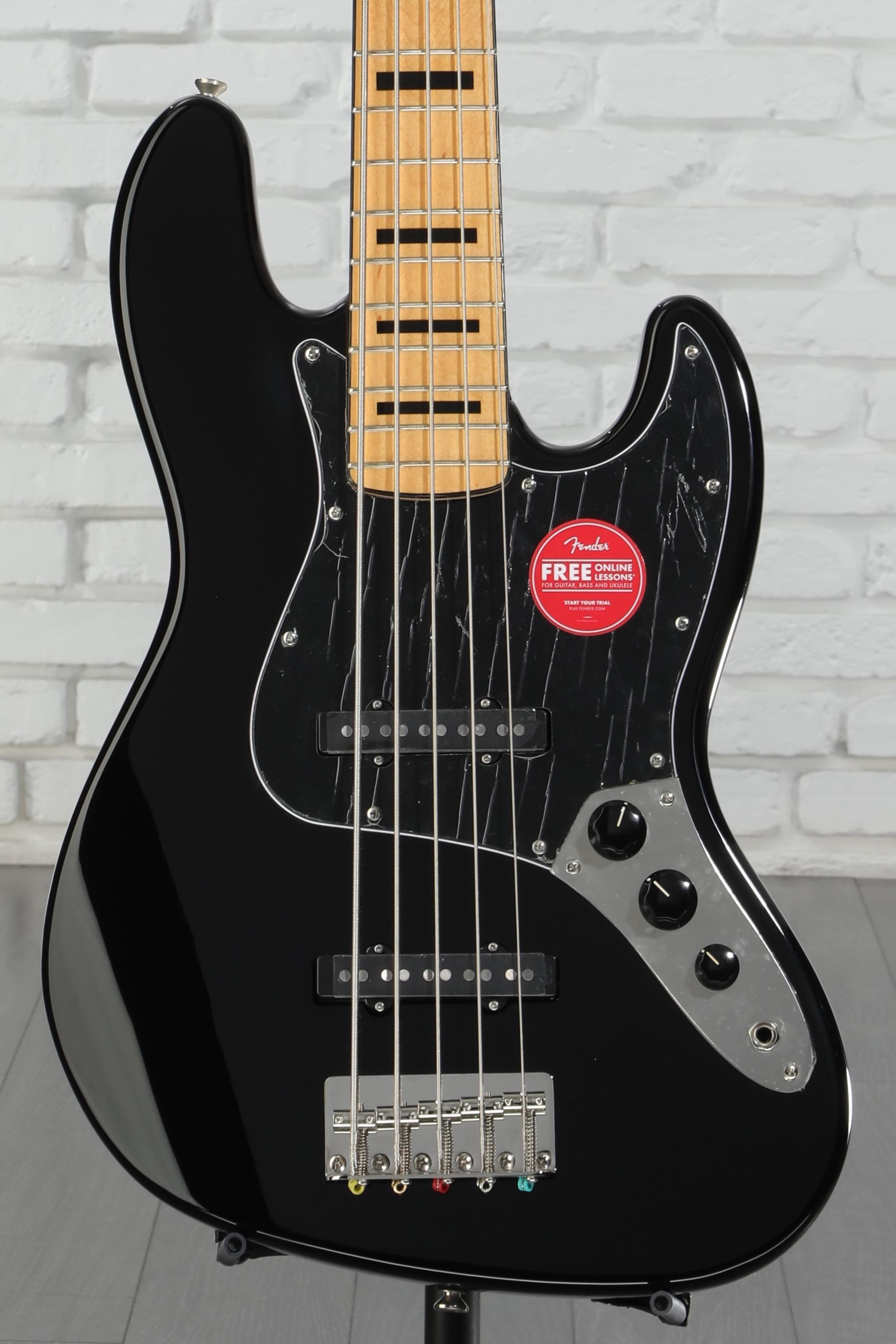Squier Classic Vibe '70s Jazz Bass V - Black with Maple