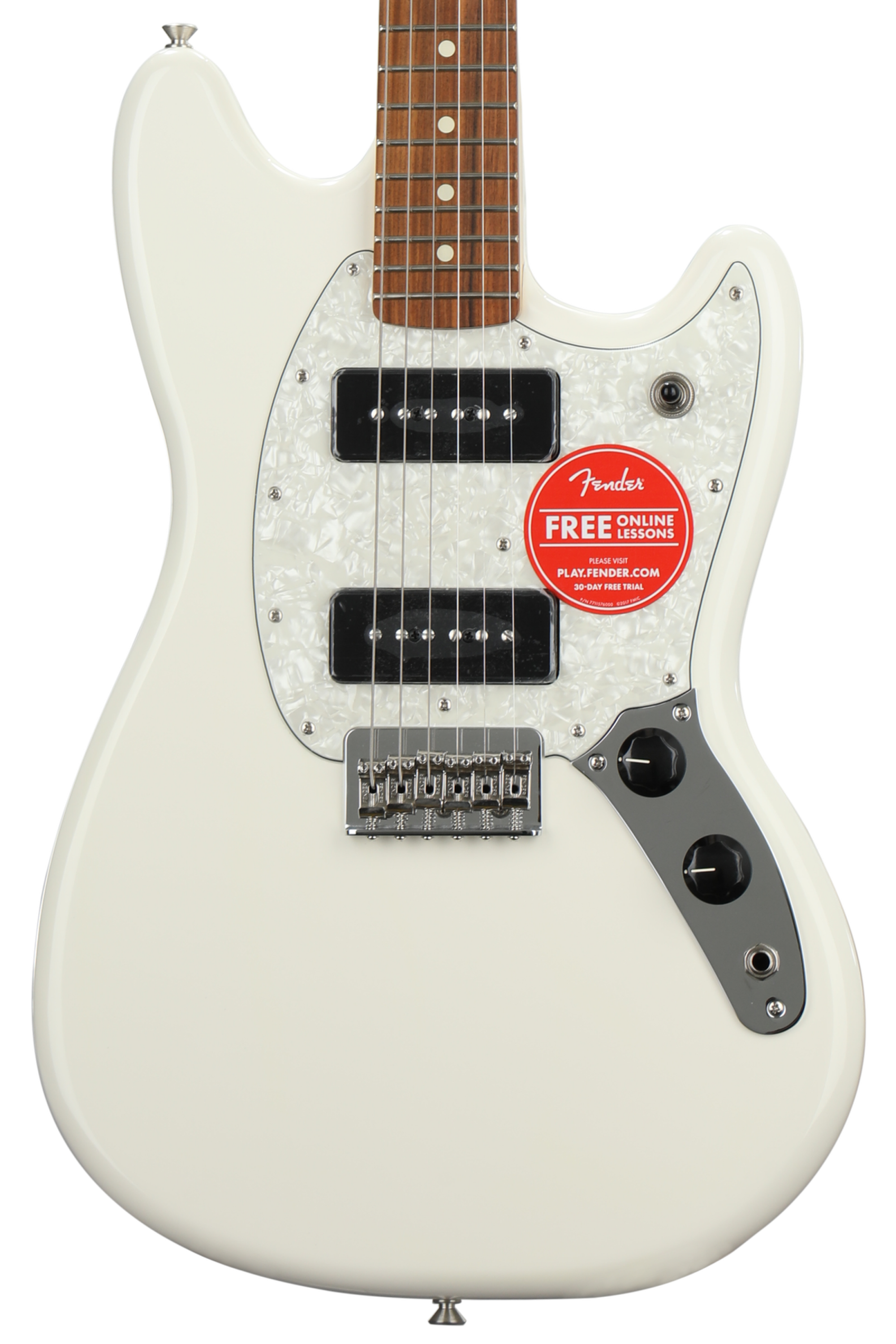 Fender Mustang 90 - Olympic White with Pau Ferro Fingerboard