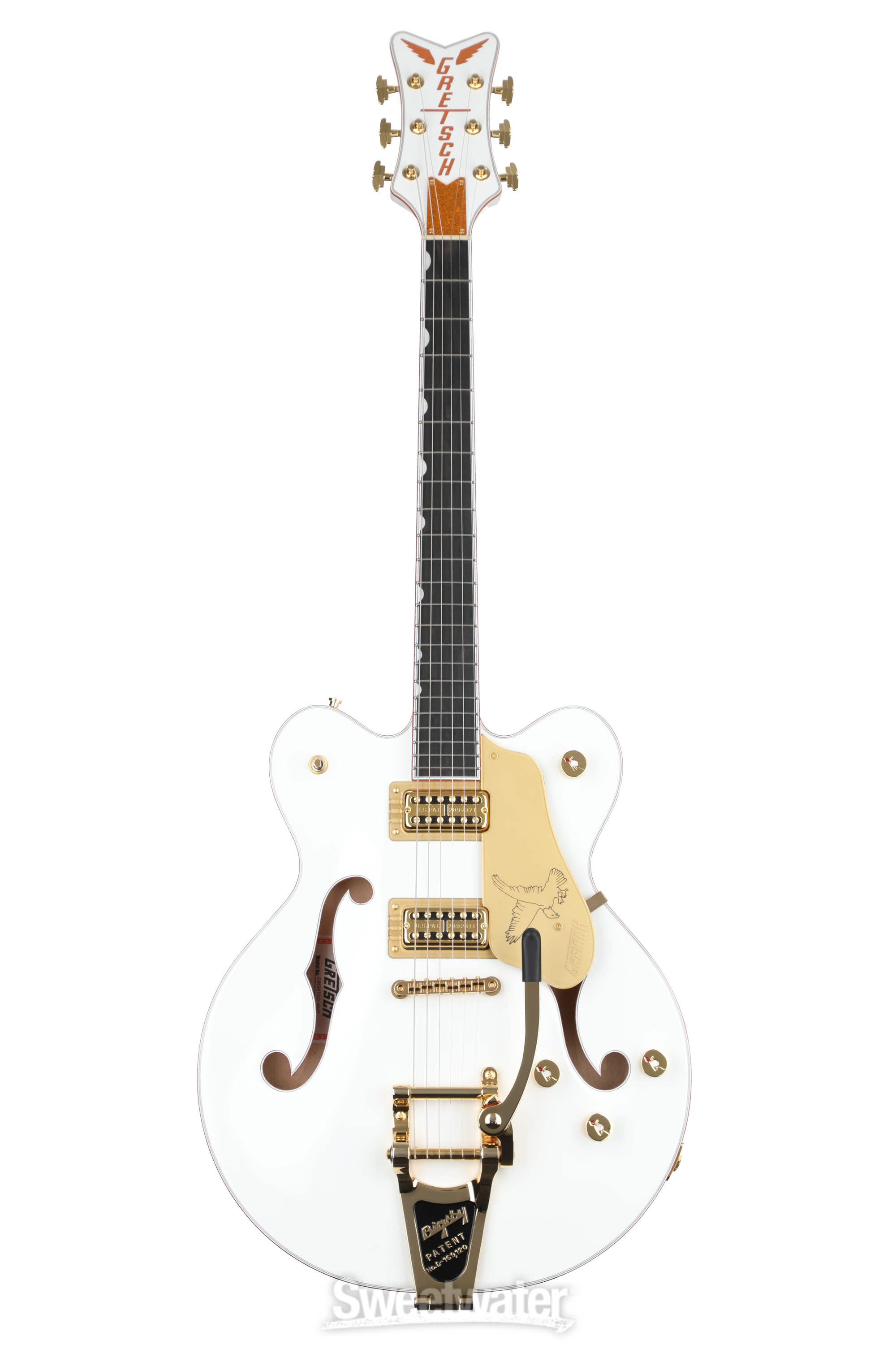 Gretsch G6636T Players Edition Falcon Center Block Semi-hollowbody Electric  Guitar - White, Bigsby Tailpiece