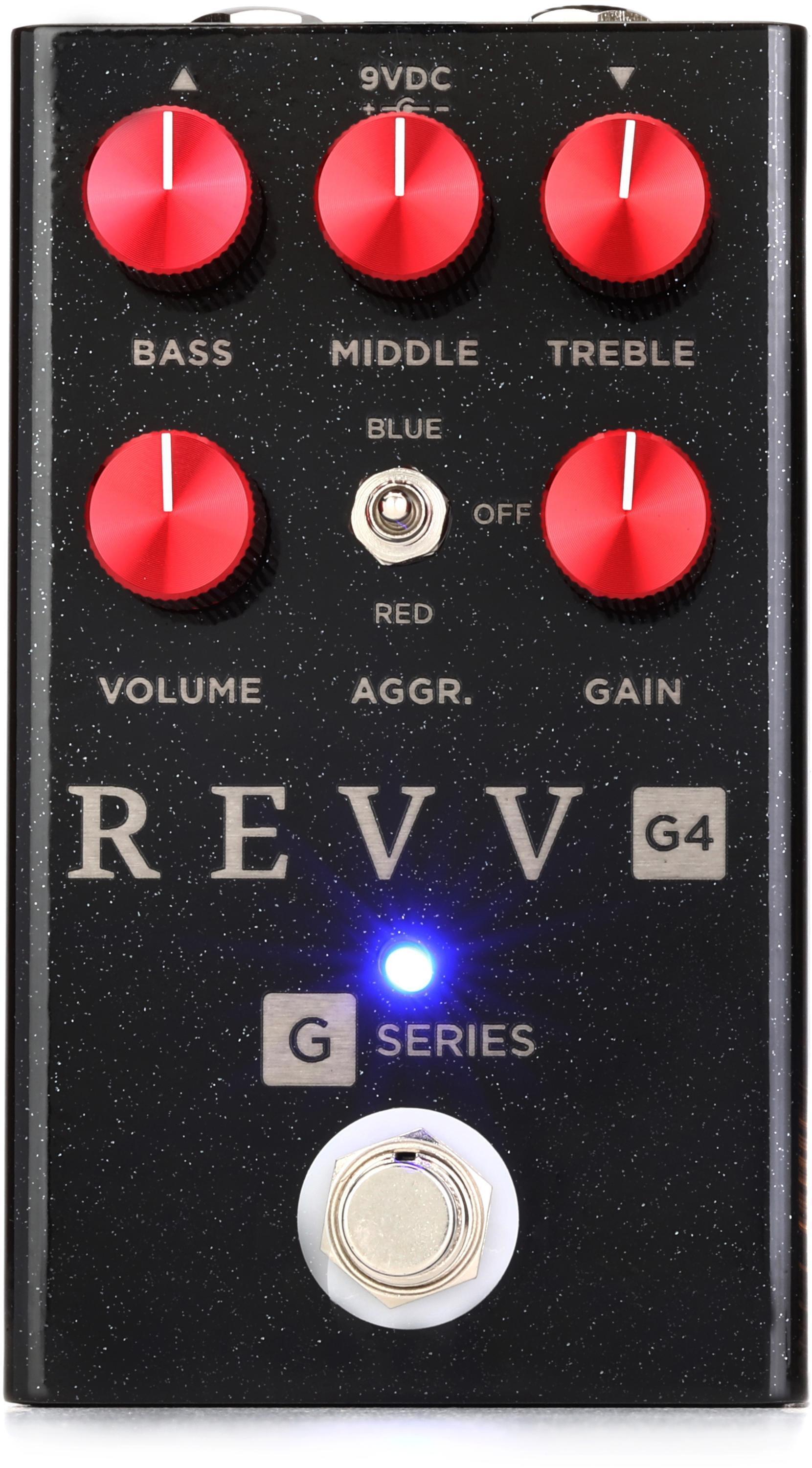 Revv G4 Red Channel Preamp/Overdrive/Distortion Pedal - Black | Sweetwater