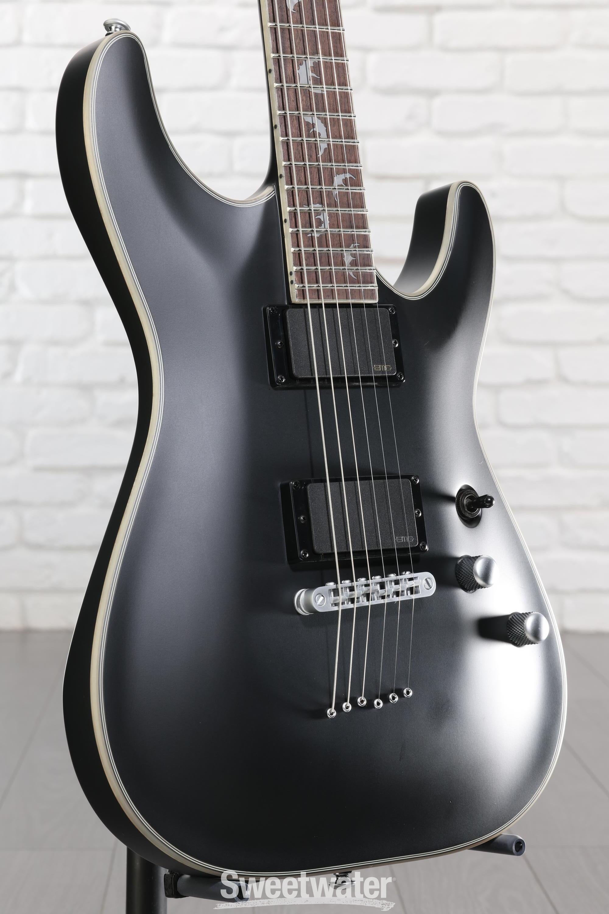 Schecter Damien Platinum 6 Electric Guitar - Satin Black | Sweetwater
