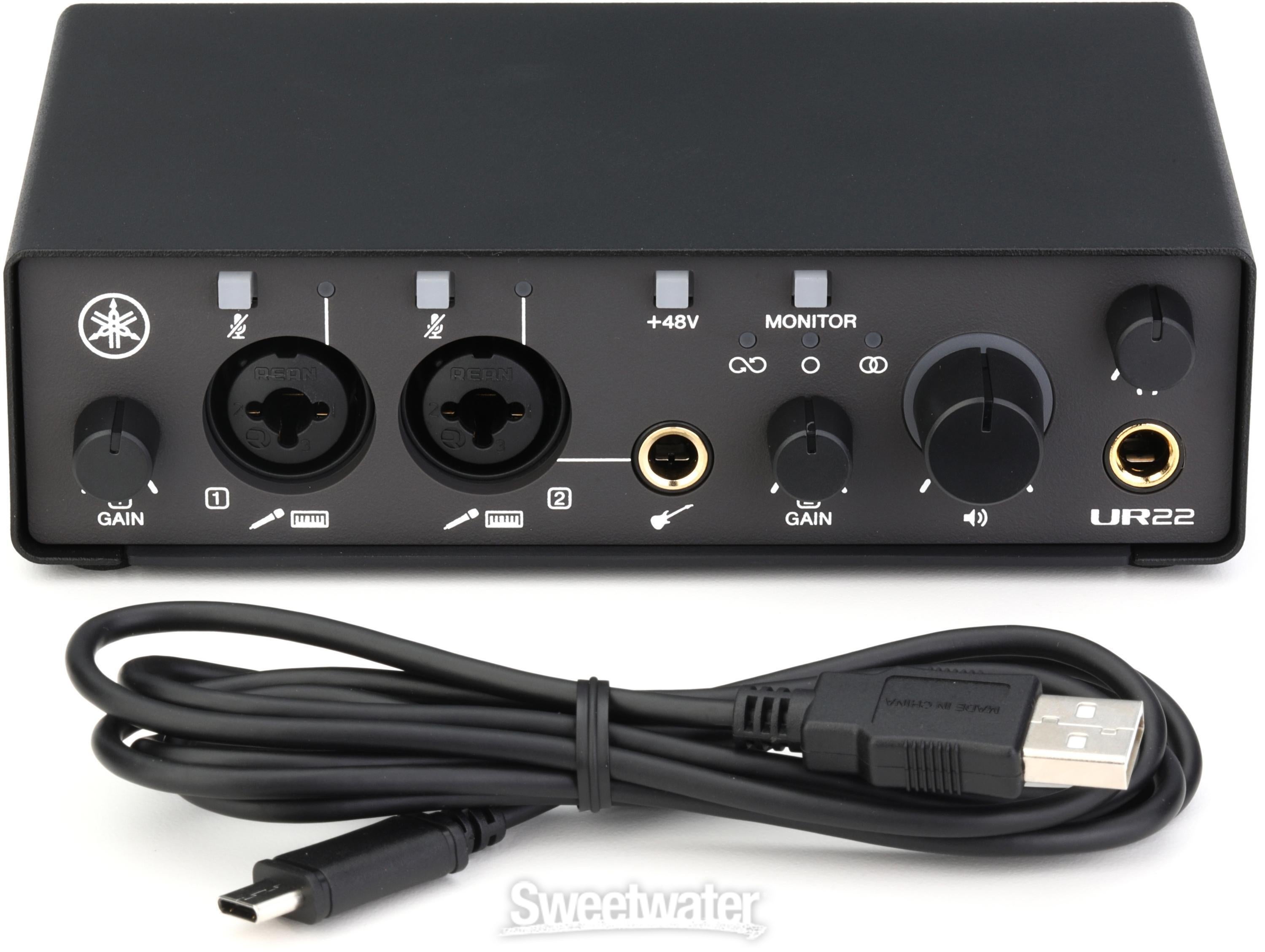 Yamaha UR22-MK3 USB-C Audio Interface with Software Suite - Black